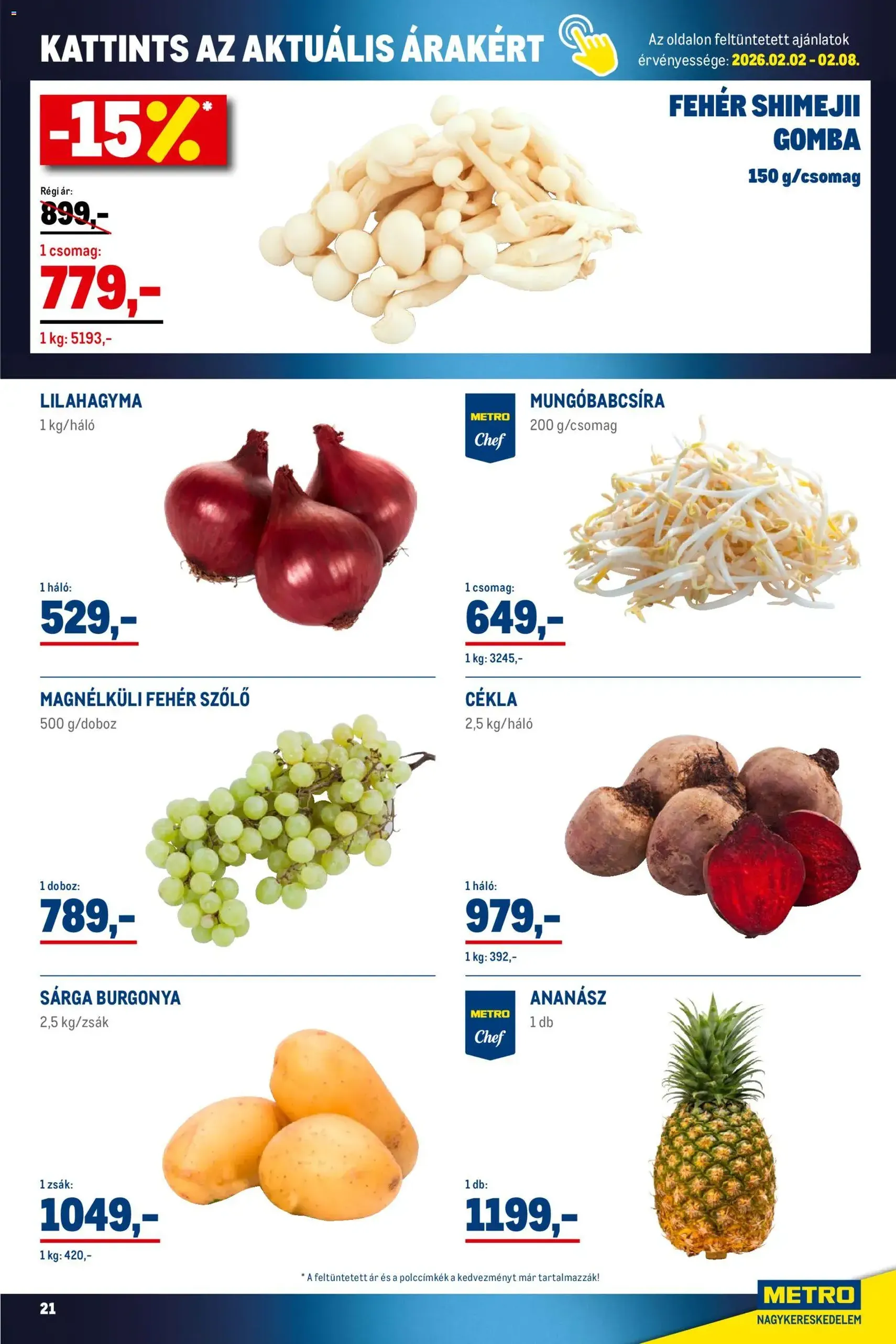 Metro - Élelmiszer és Szezonális katalógus 2026/02 - 2026.02.01. érvényes szórólap 21 oldal 41 oldalból