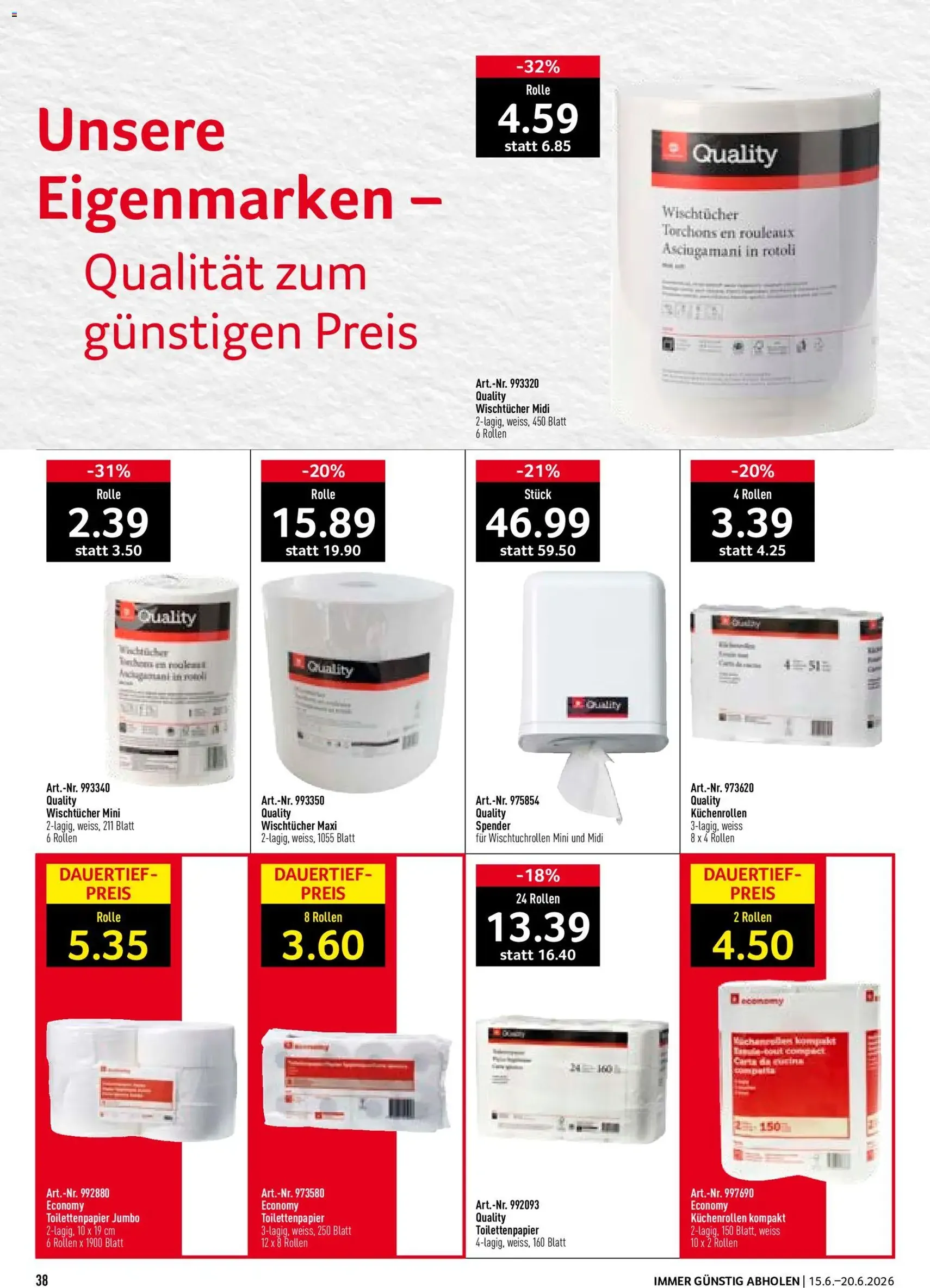 Prodega aktionen - Gültiger Prospekt ab 15.06.2026, Seite 38 von insgesamt 44