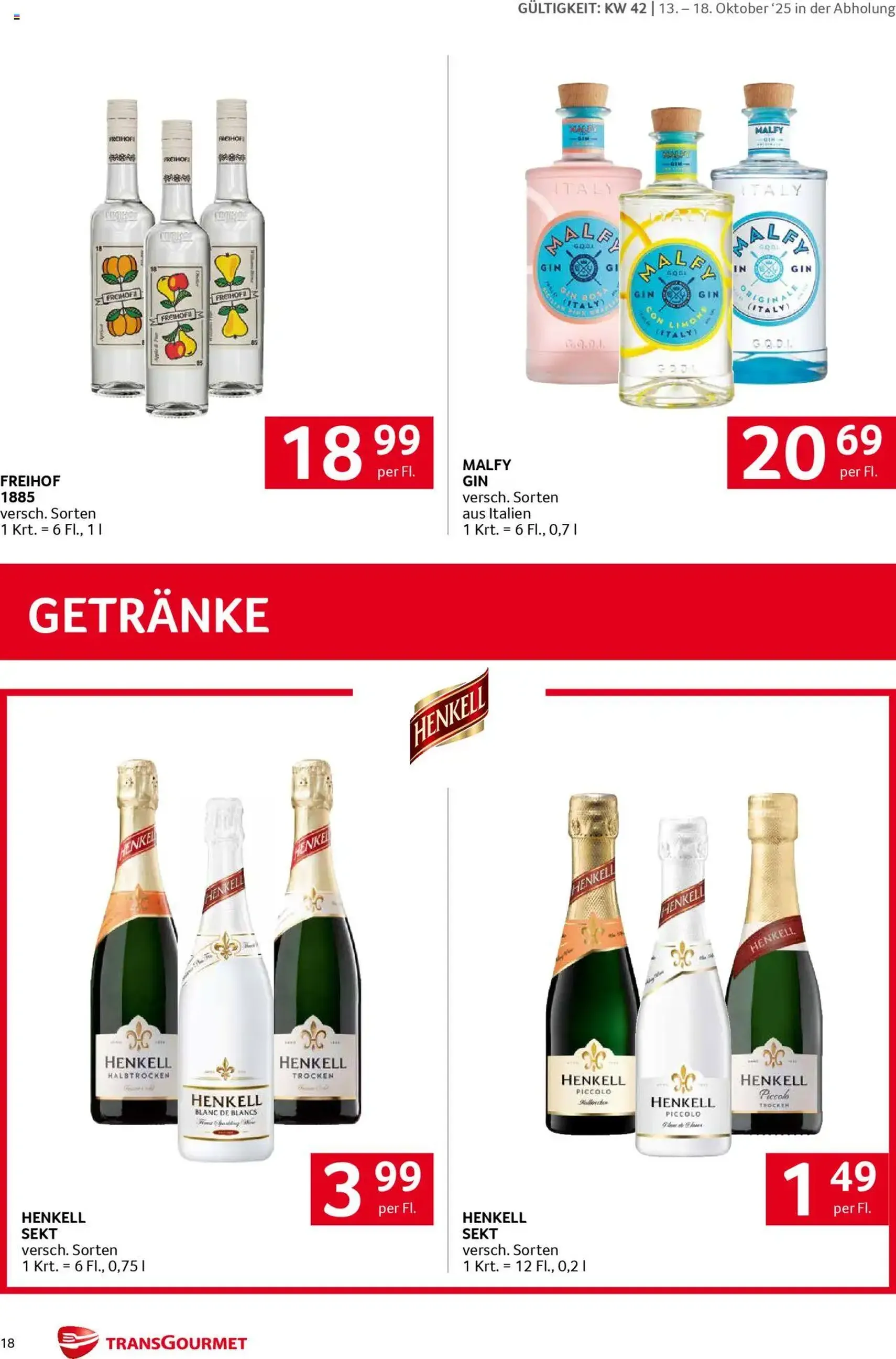 Transgourmet Flugblatt - Gültiger Prospekt ab 13.10.2025, Seite 18 von insgesamt 28