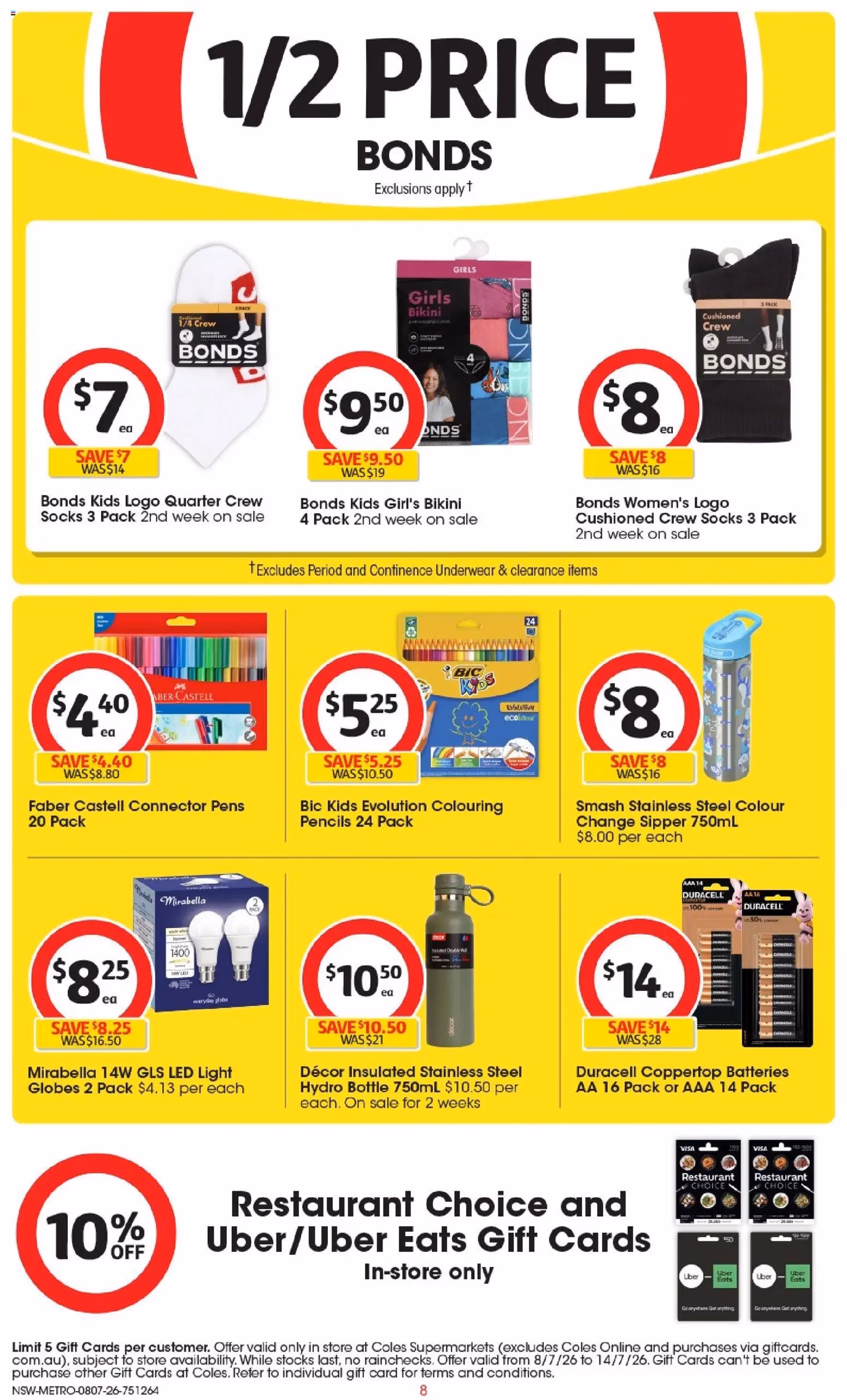 Coles catalogue - valid flyer from 08/07/2026, page 8 of 50