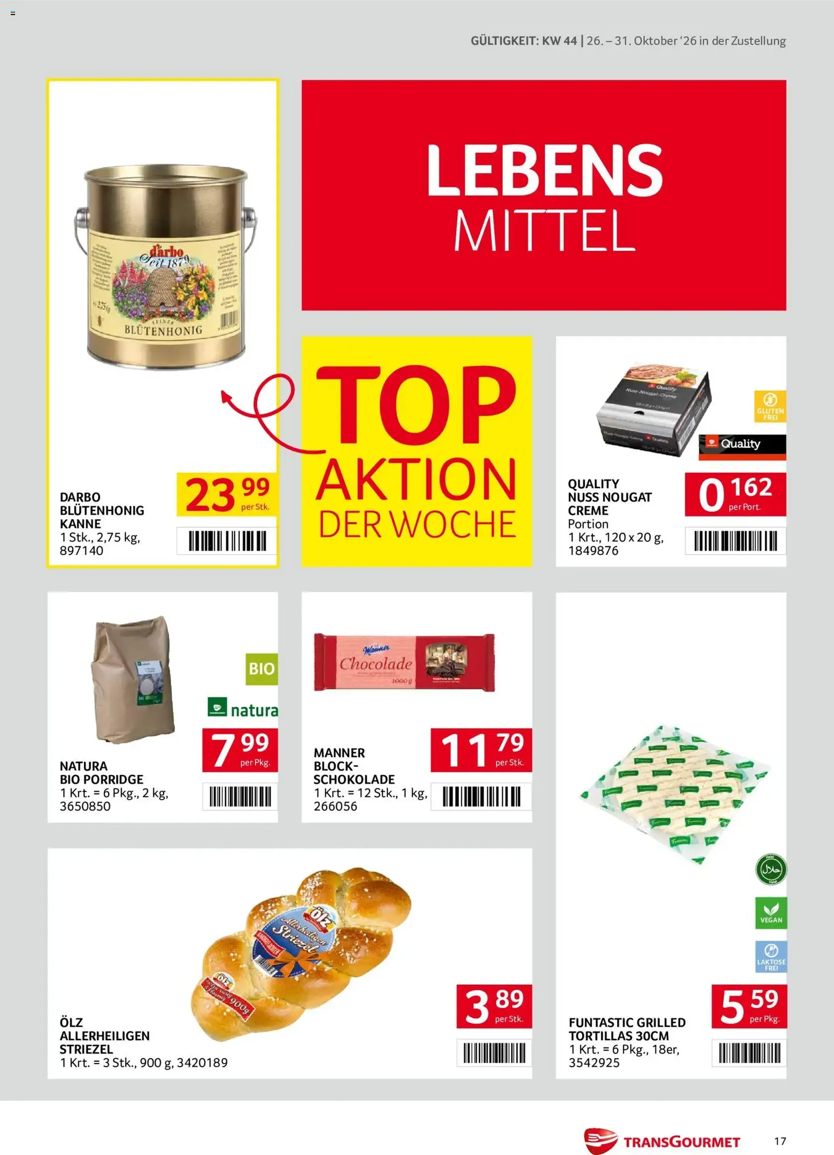 Transgourmet Flugblatt - Gültiger Prospekt ab 26.10.2026, Seite 17 von insgesamt 28
