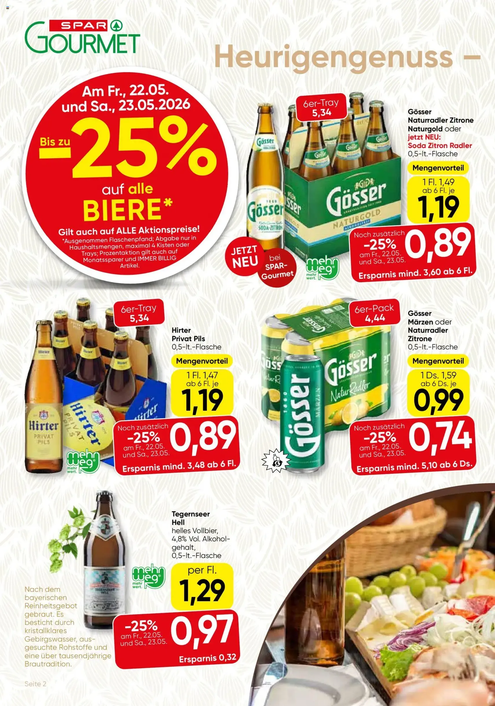 SPAR Gourmet Flugblatt - Gültiger Prospekt ab 21.05.2026, Seite 2 von insgesamt 12