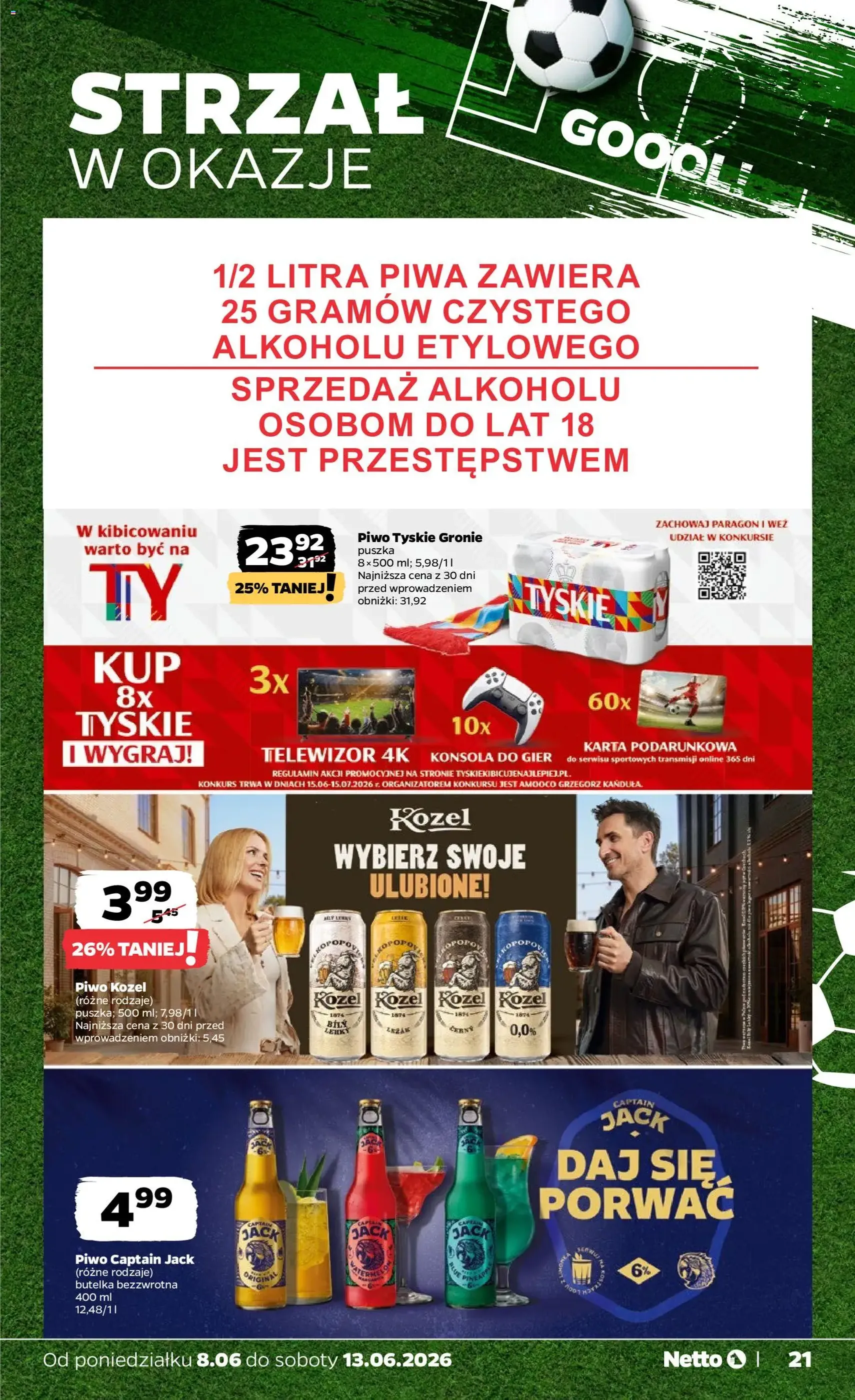 Netto gazetka od poniedziałku spożywcza - ważny gazetka od 08.06.2026 strona 21 z 41