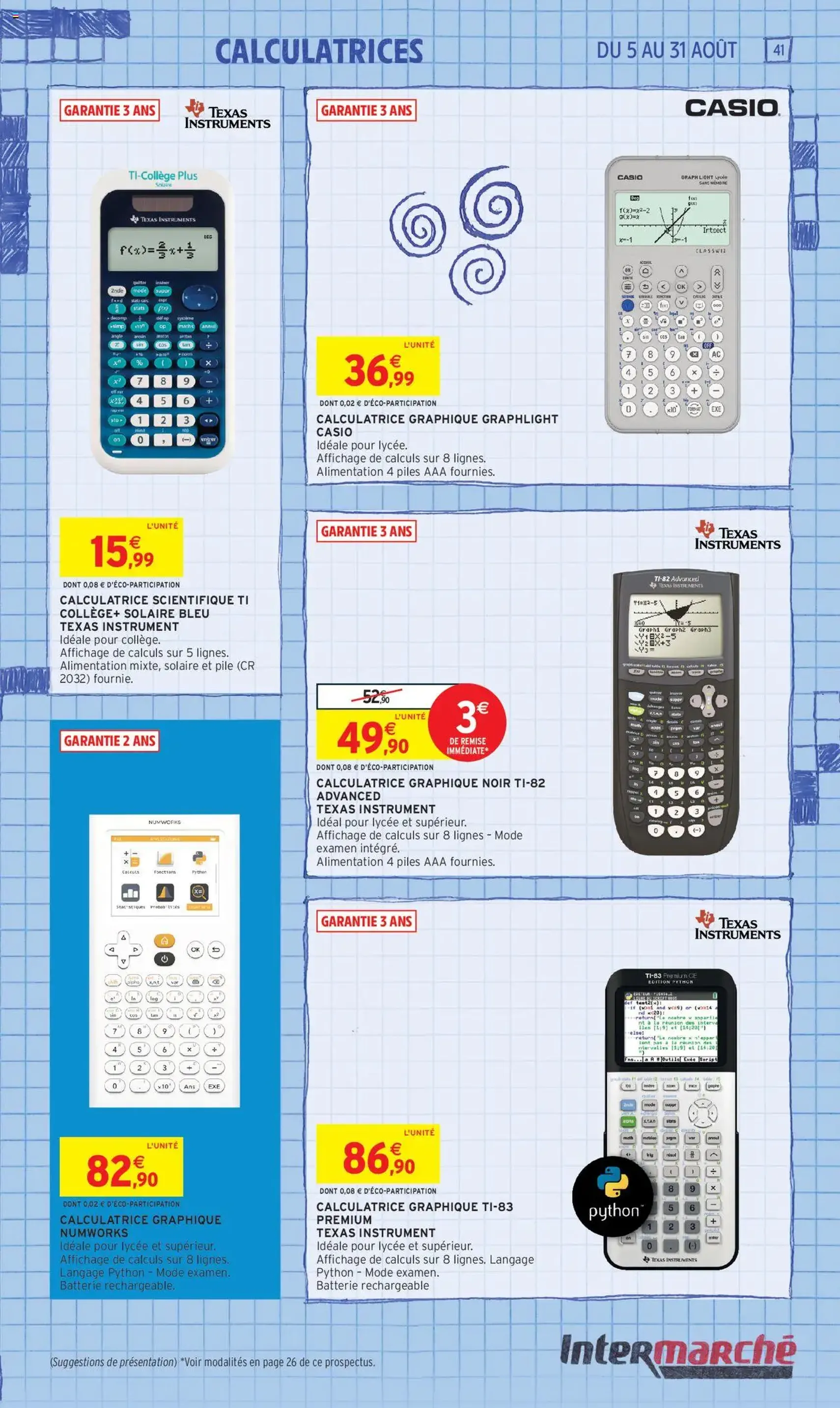 Intermarché - 70% en avantage carte sur une sélection rentrée des classes - brochure valable à partir du 05/08/2025, page 41 sur 60 Intermarché - 70% en avantage carte sur une sélection rentrée des classes - brochure valable à partir du 05/08/2025, page 41 sur 60