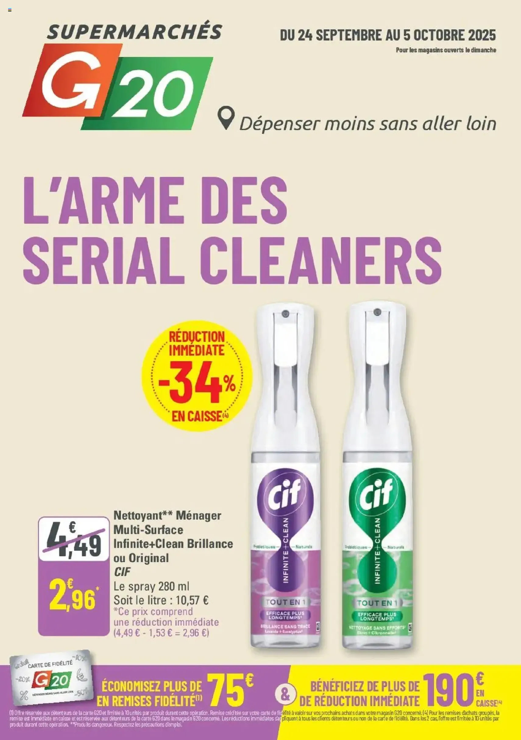 G20 Supermarchés catalogue - brochure valable à partir du 24/09/2025, page 1 sur 21