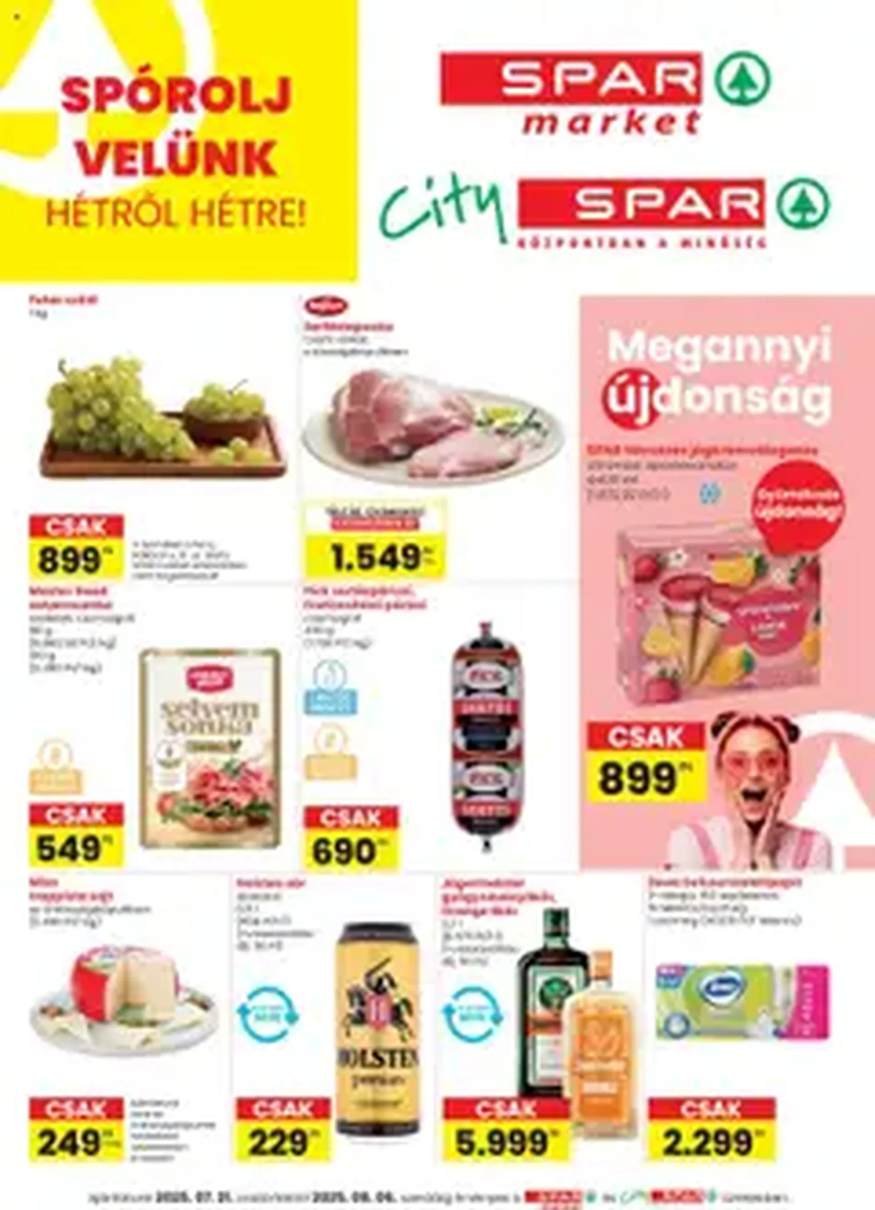 Spar Market Akciós újság - 2025.07.31. érvényes szórólap 1 oldal 1 oldalból