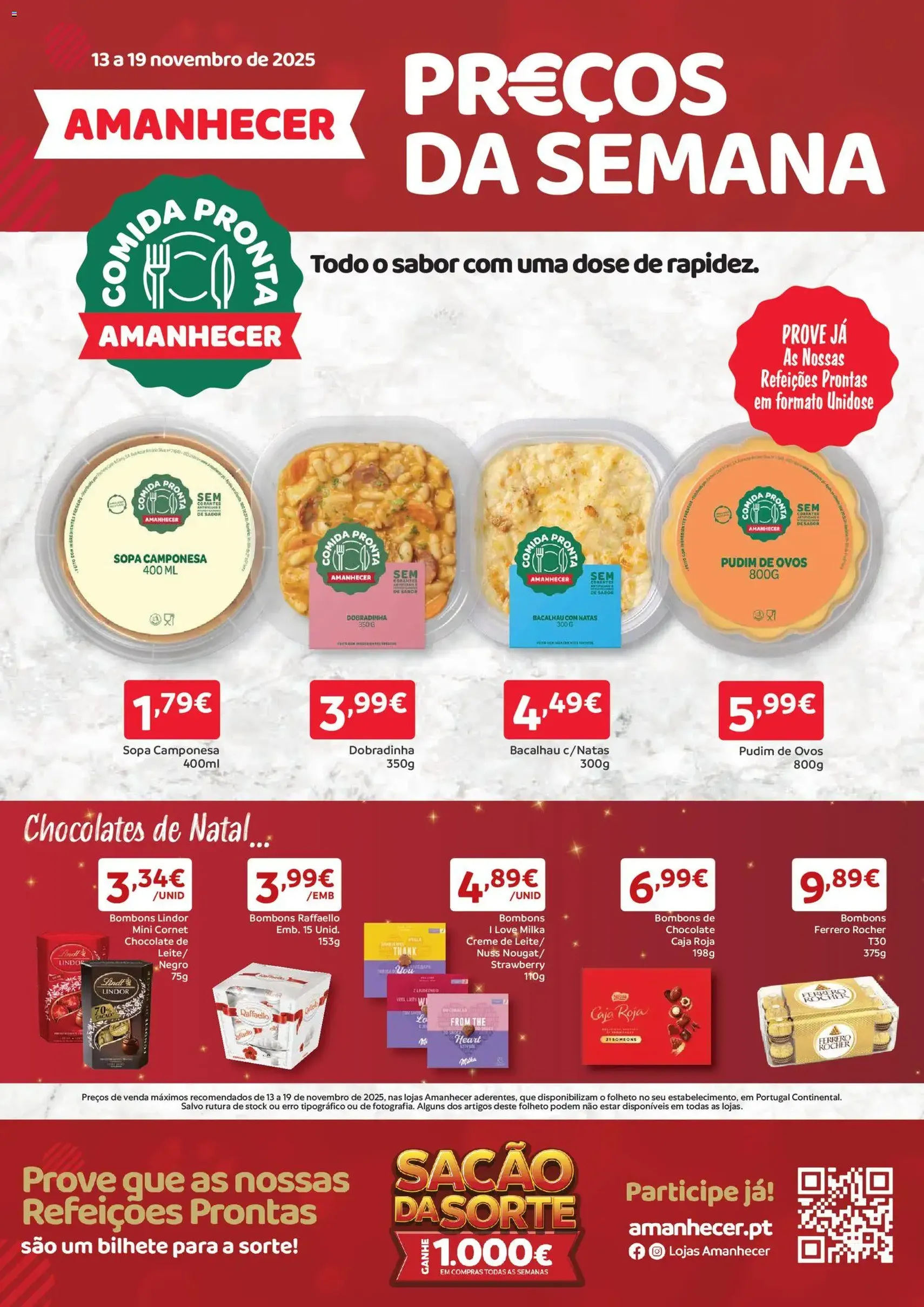 Amanhecer folheto - folheto válido a partir de 13/11/2025 página 1 de 4
