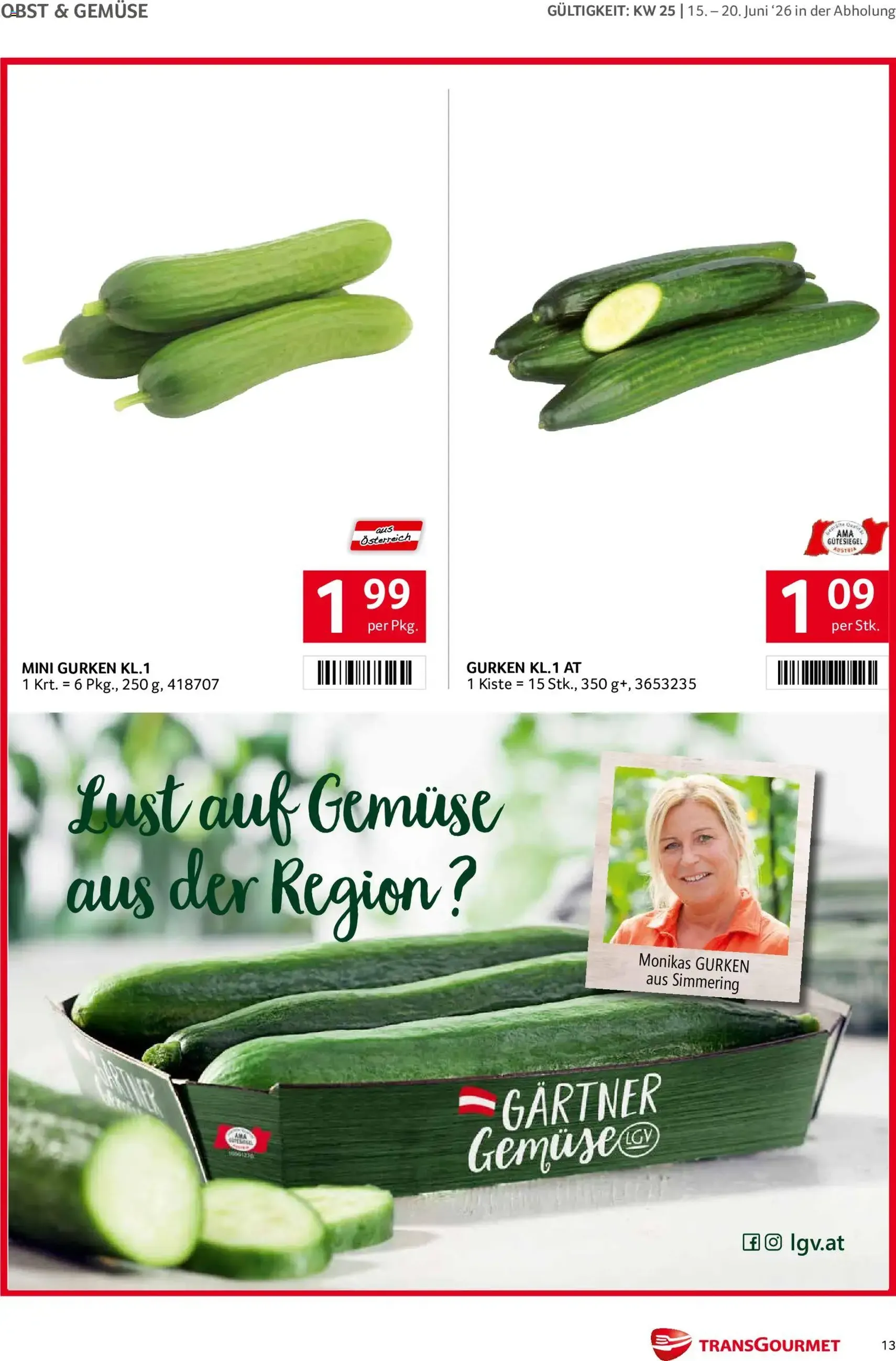 Transgourmet Flugblatt - Gültiger Prospekt ab 15.06.2026, Seite 13 von insgesamt 32