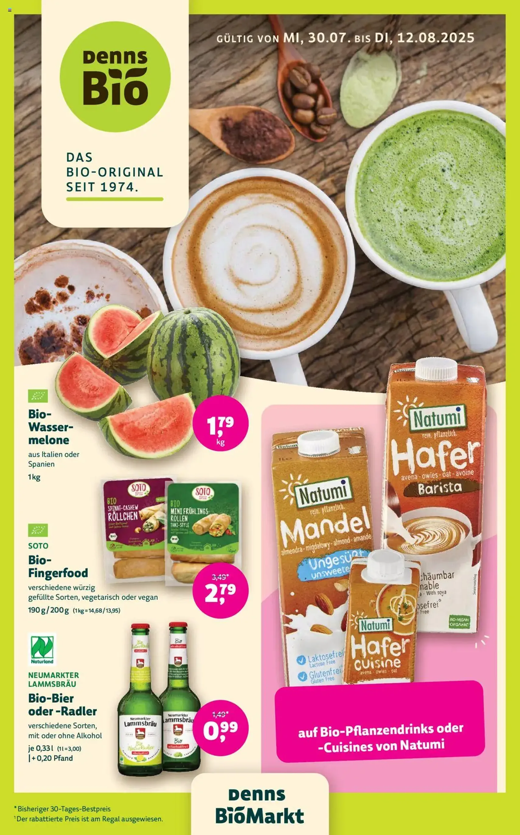Denns BioMarkt Angebote - Gültiger Prospekt ab 30.07.2025, Seite 1 von insgesamt 12