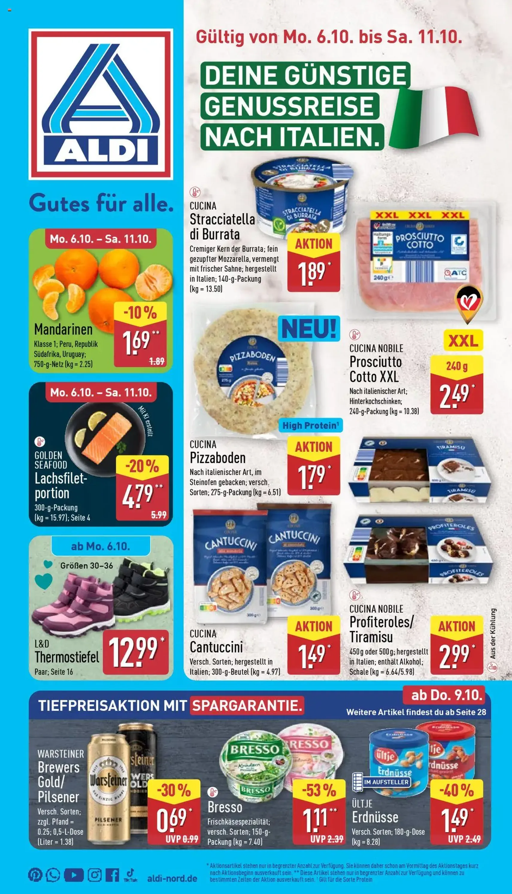 Aldi Prospekt - Gültiger Prospekt ab 06.10.2025, Seite 1 von insgesamt 43