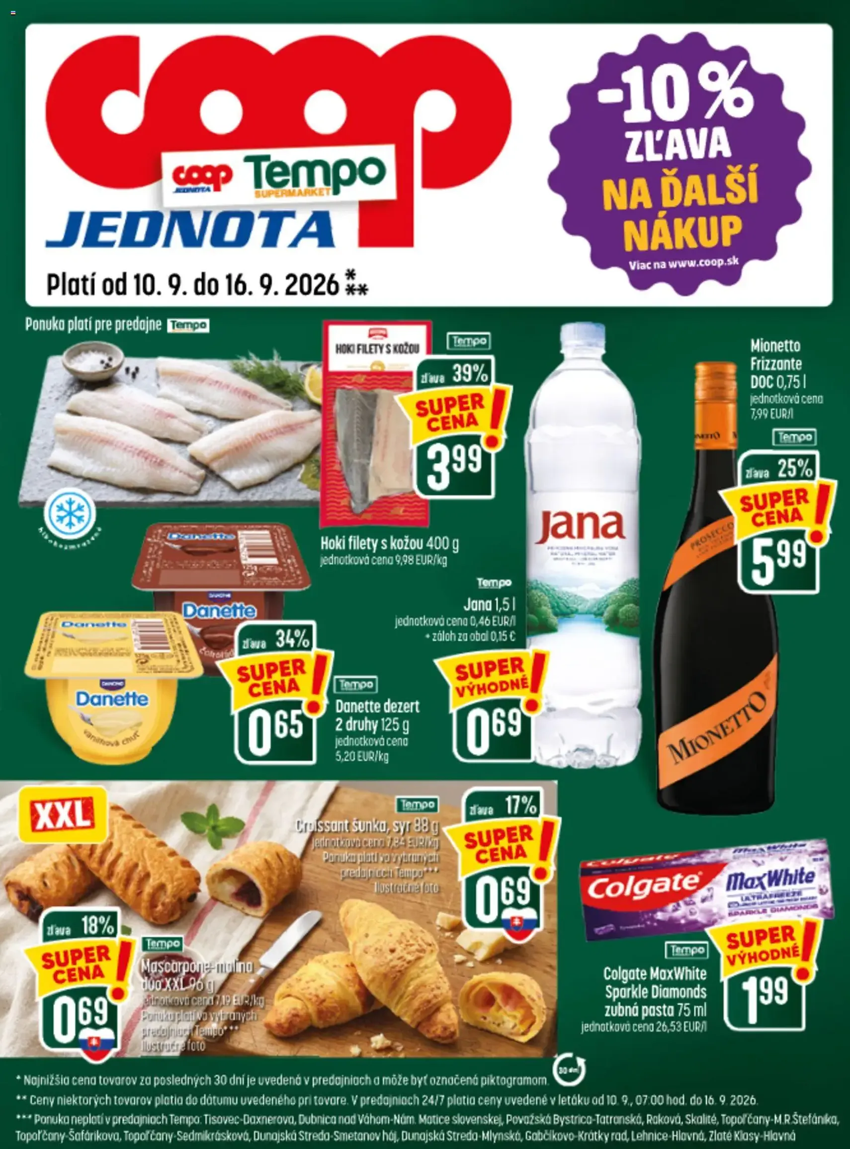 COOP Jednota leták - platný leták od 10.09.2026 strana 29 z 32