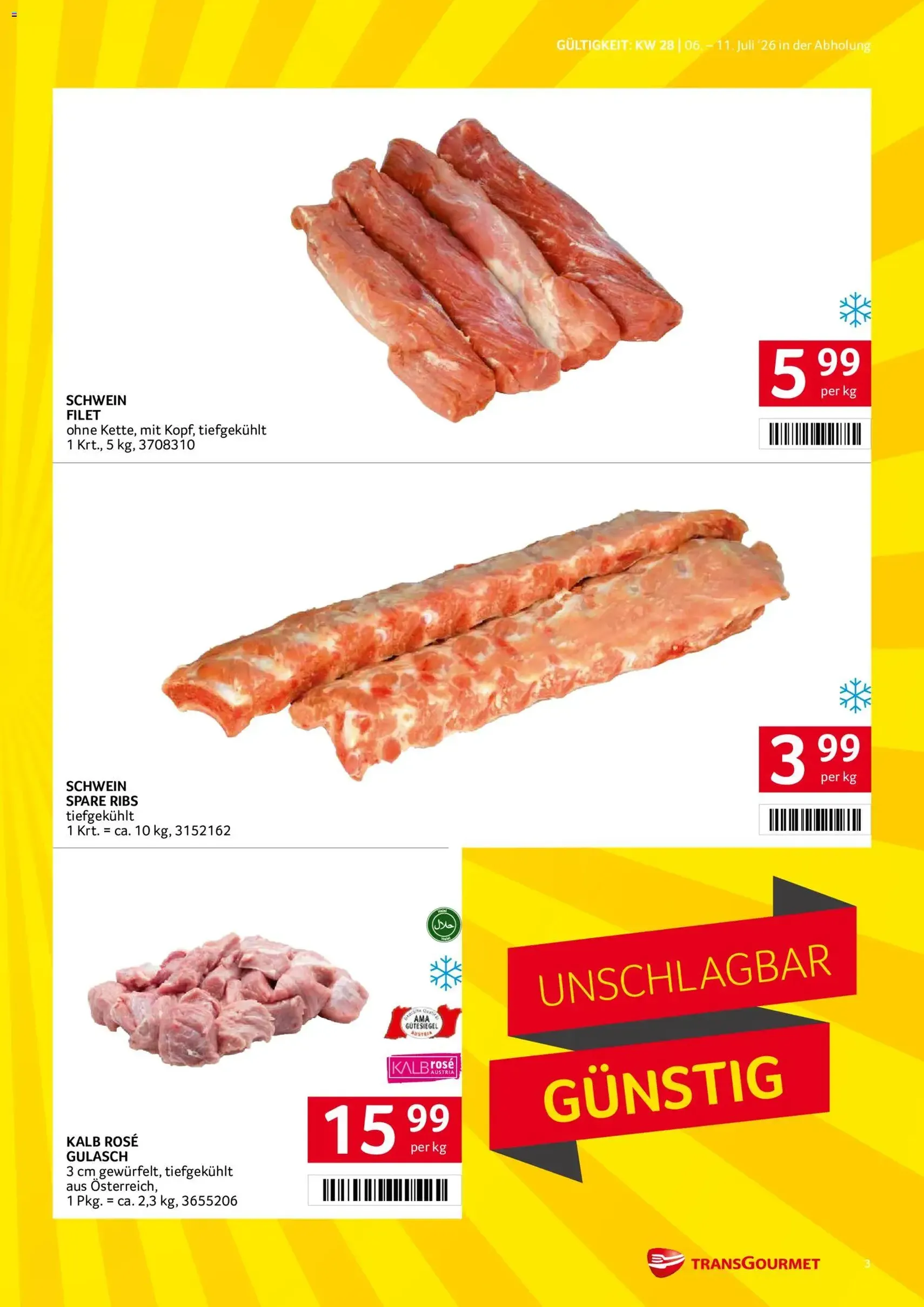 Transgourmet Flugblatt - Gültiger Prospekt ab 06.07.2026, Seite 3 von insgesamt 28