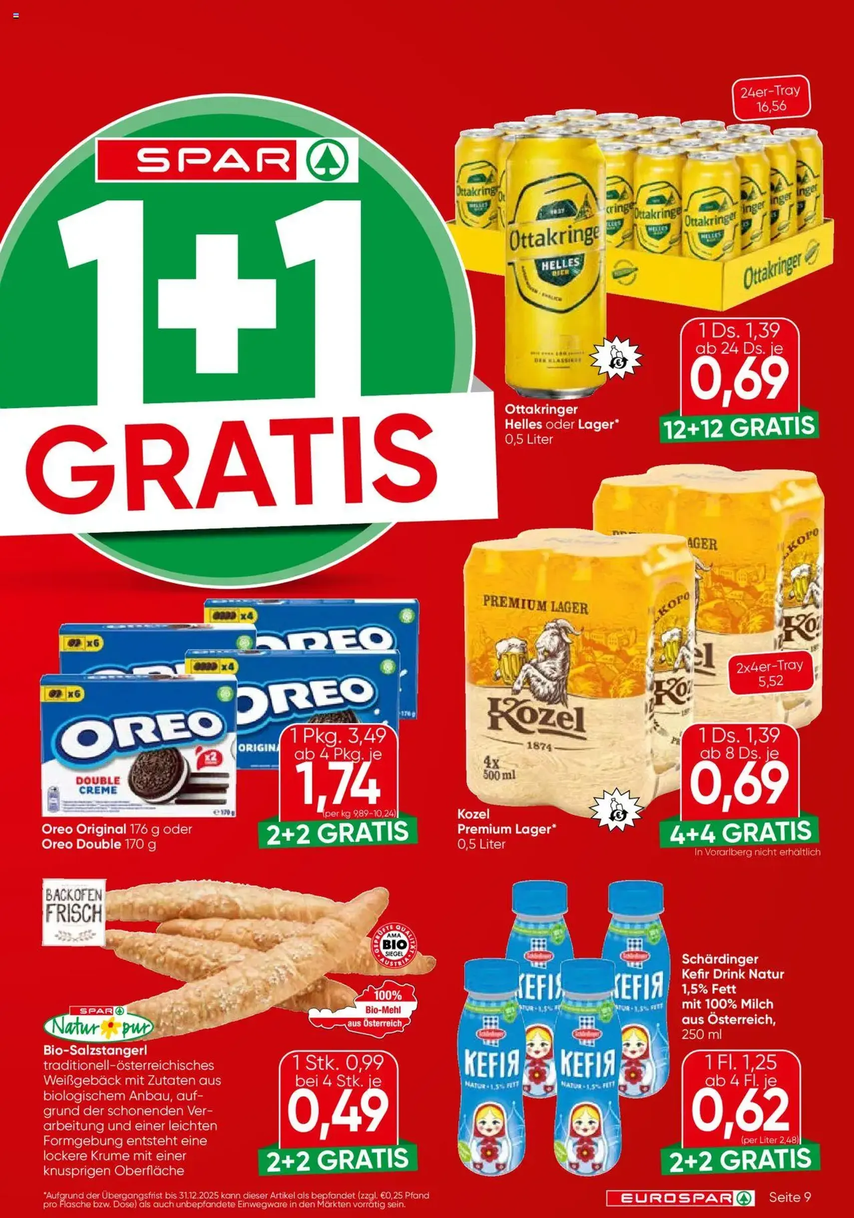 Eurospar Flugblatt - Gültiger Prospekt ab 17.07.2025, Seite 9 von insgesamt 16 Eurospar Flugblatt - Gültiger Prospekt ab 17.07.2025, Seite 9 von insgesamt 16