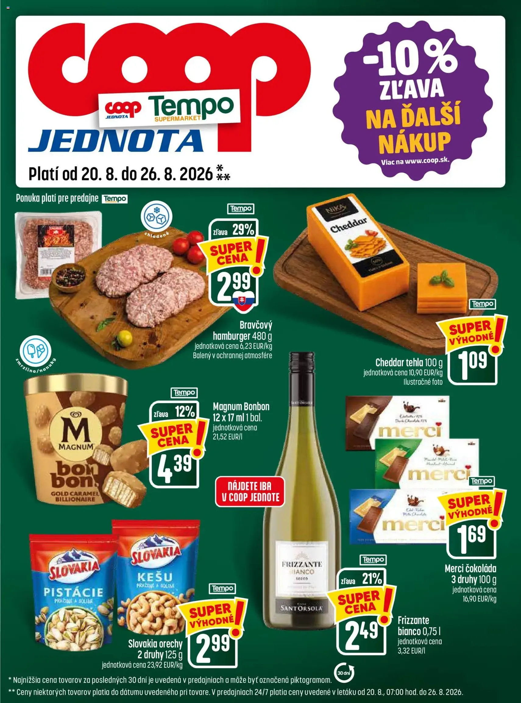 COOP Jednota leták - platný leták od 20.08.2026 strana 29 z 32