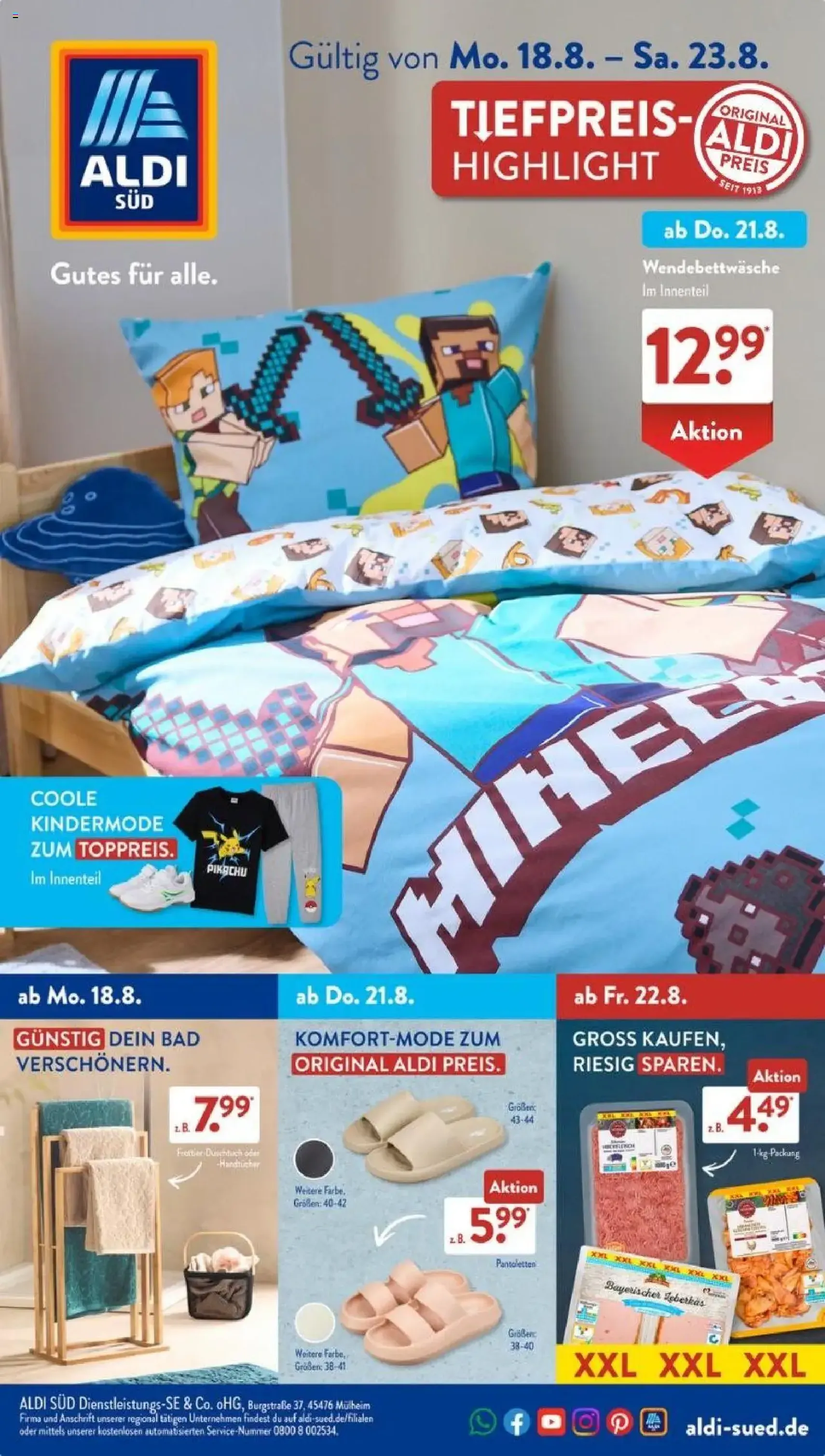 Aldi Süd Prospekt - Gültiger Prospekt ab 18.08.2025, Seite 1 von insgesamt 35