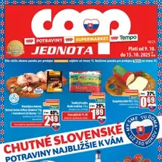 COOP Jednota leták - náhľad letáku platný od 09.10.2025
