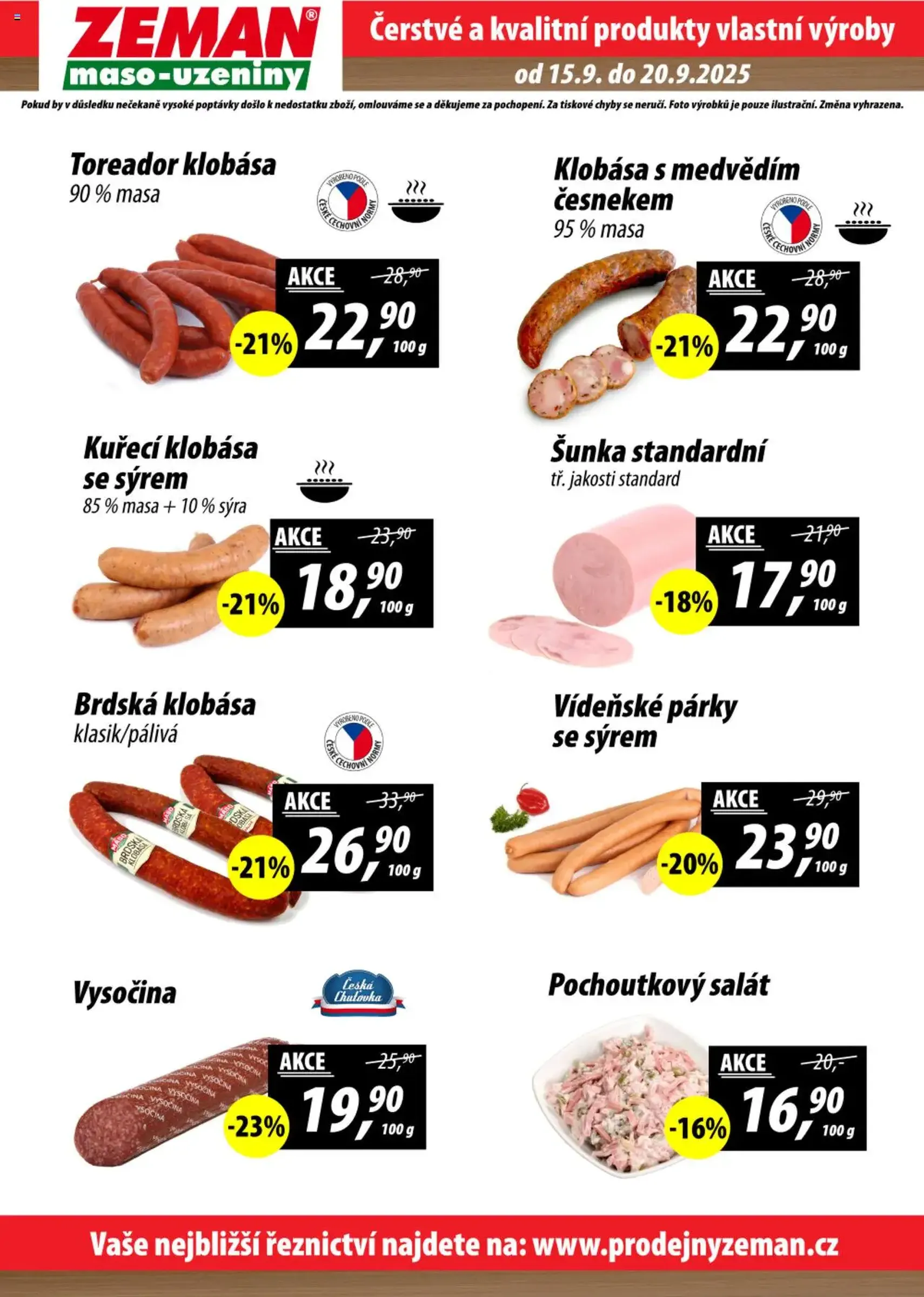 Prodejny Zeman leták - platný leták od 15.09.2025 strana 2 z 2