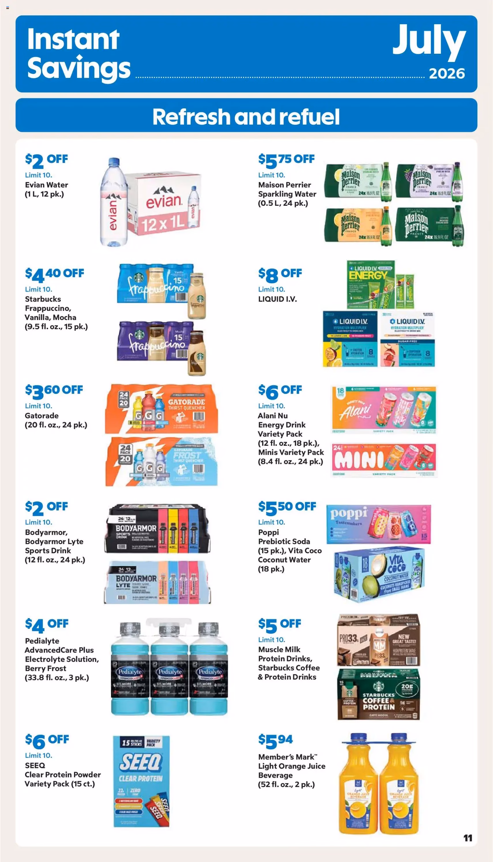 Sam's Club Instant Savings Book July 2026 - valid flyer from 07/22/2026, page 11 of 44