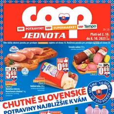 COOP Jednota leták - náhľad letáku platný od 02.10.2025