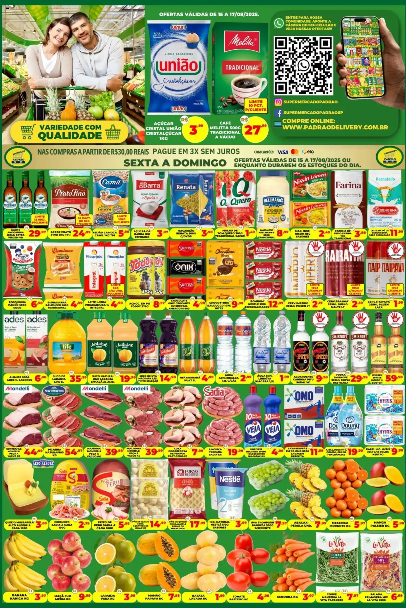 Supermercado Padrão - Ofertas da semana - folheto válido a partir de 15/08/2025 página 1 de 2