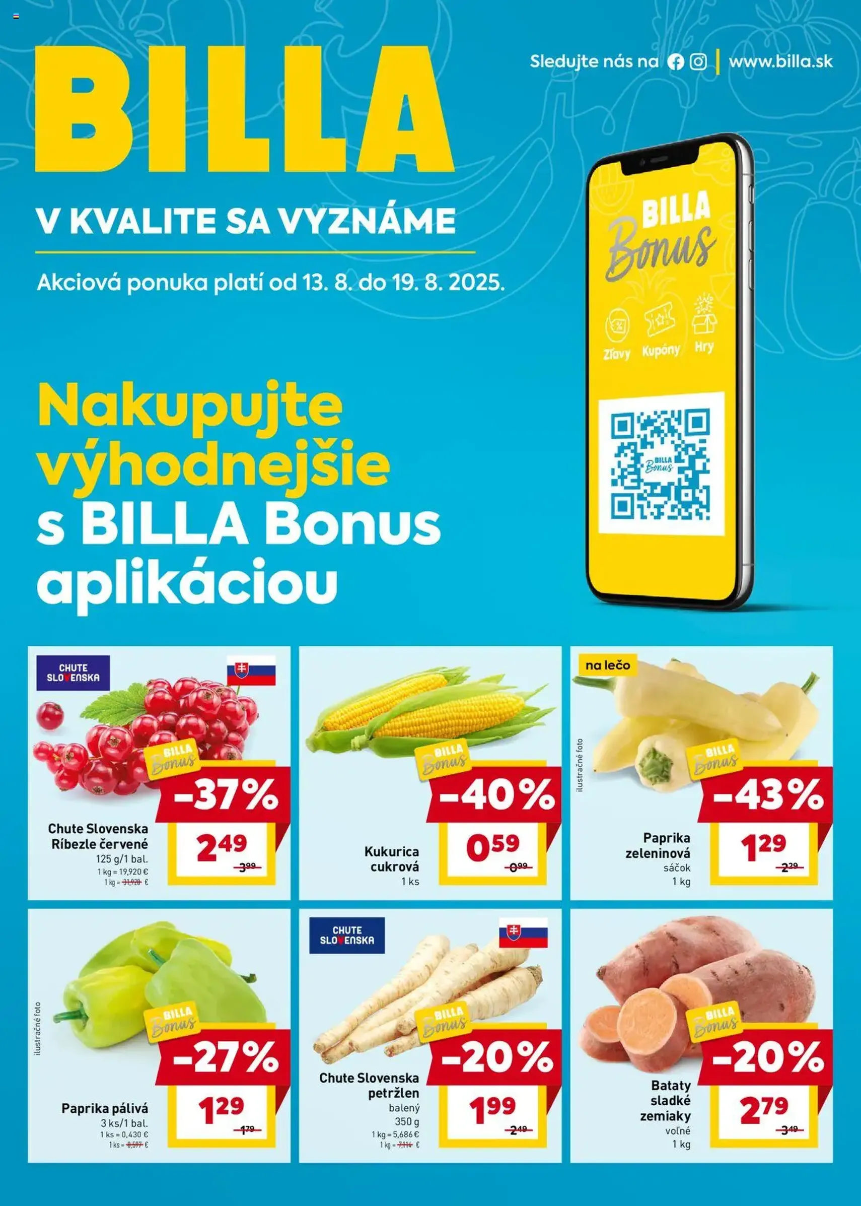 Billa leták - platný leták od 13.08.2025 strana 1 z 12