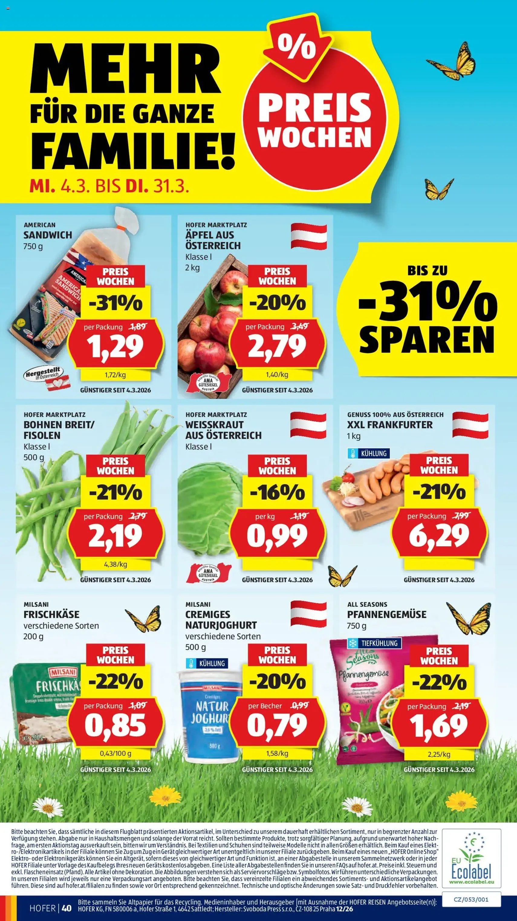 Hofer Flugblatt - Gültiger Prospekt ab 11.03.2026, Seite 47 von insgesamt 48