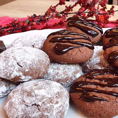 Plnené čokoládové koláčiky - krok prípravy 1