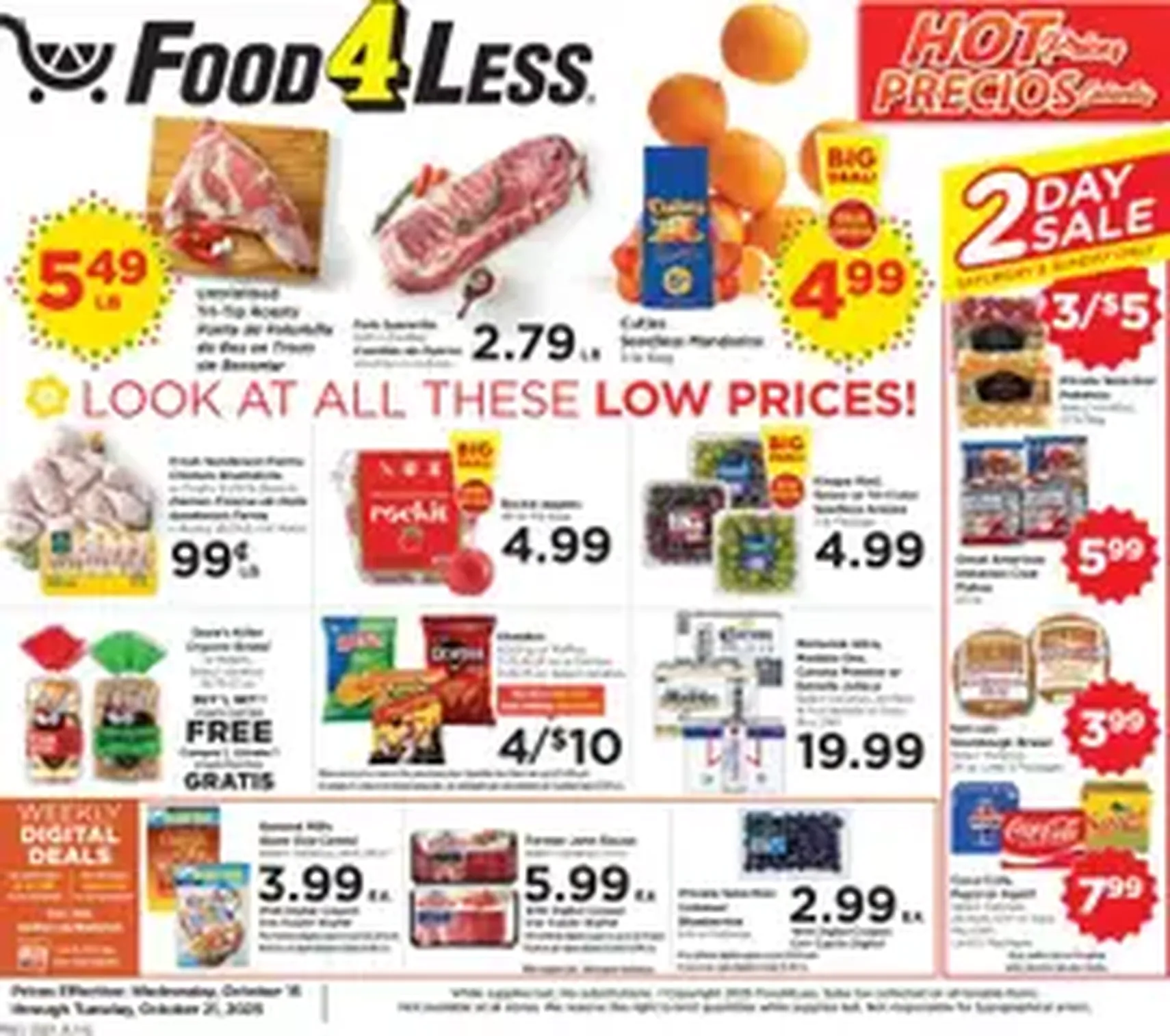 Food 4 Less Weekly Ad - valid flyer from 10/15/2025, page 1 of 1