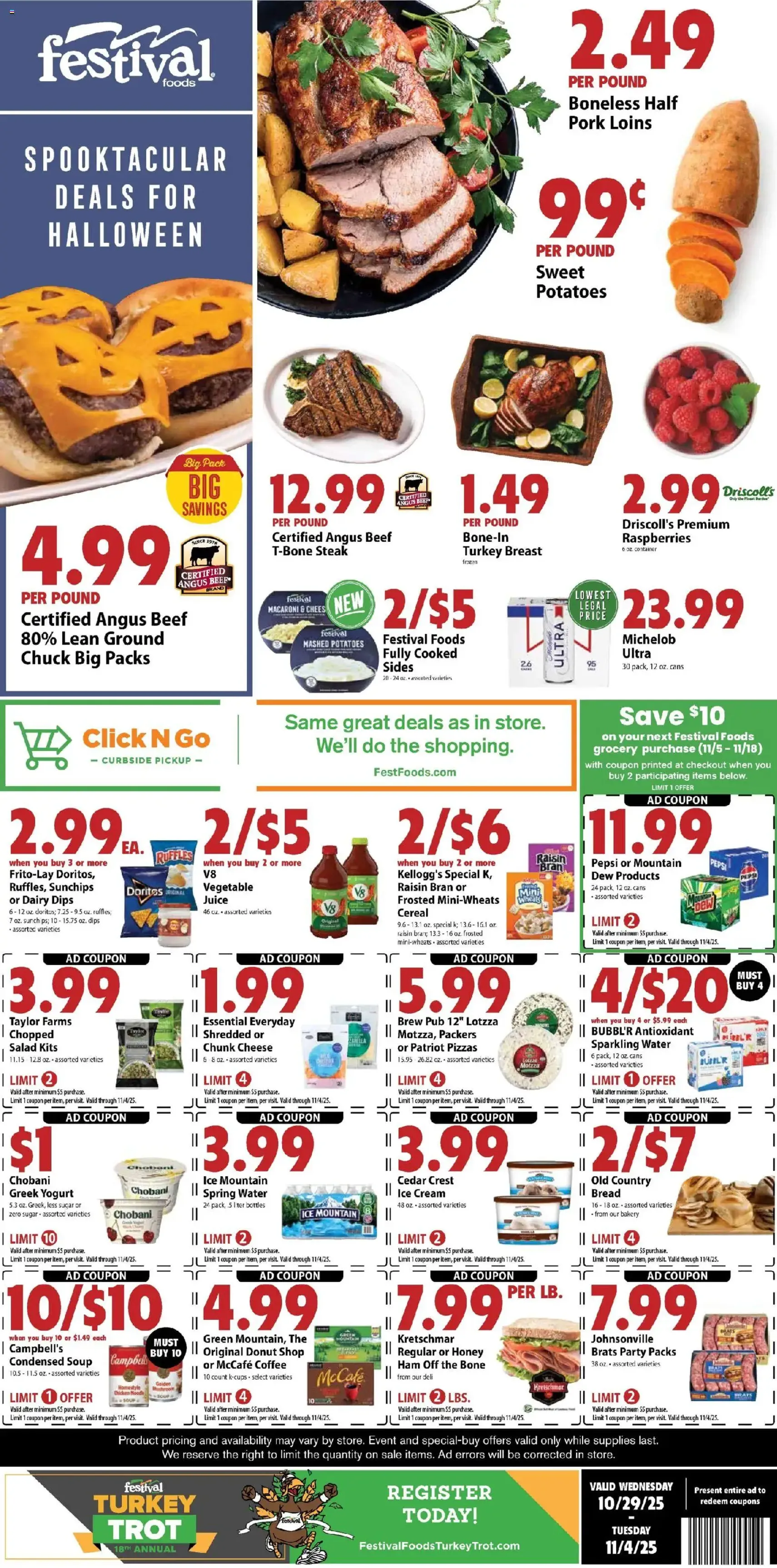 Festival Foods Weekly Ad - valid flyer from 10/29/2025, page 1 of 8