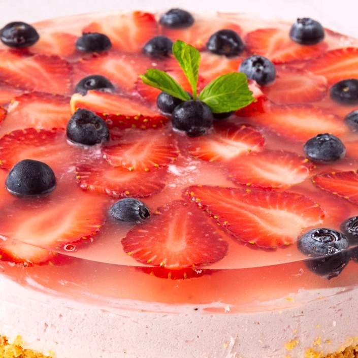 Torta mousse alle fragole