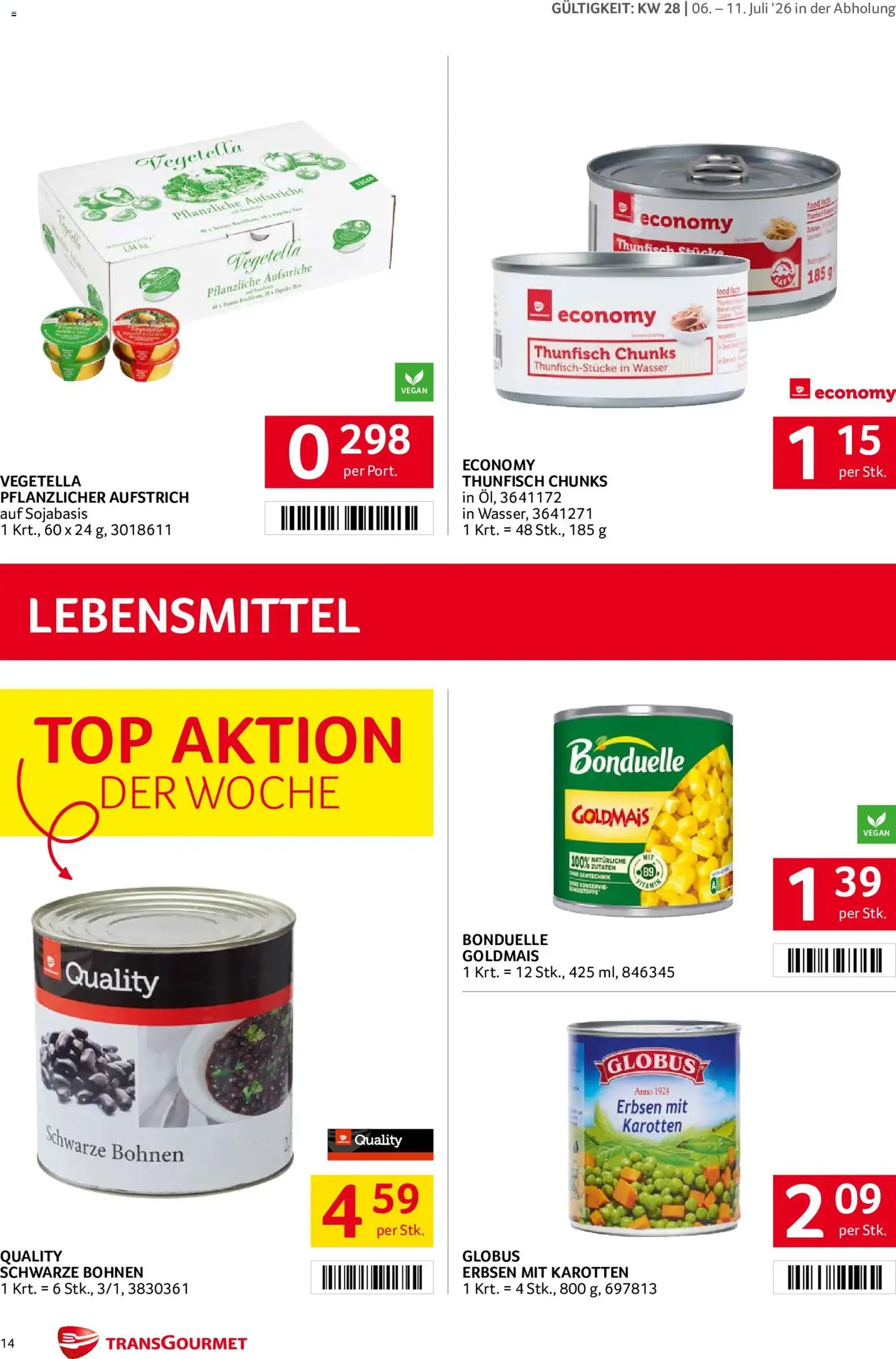 Transgourmet Flugblatt - Gültiger Prospekt ab 06.07.2026, Seite 14 von insgesamt 28