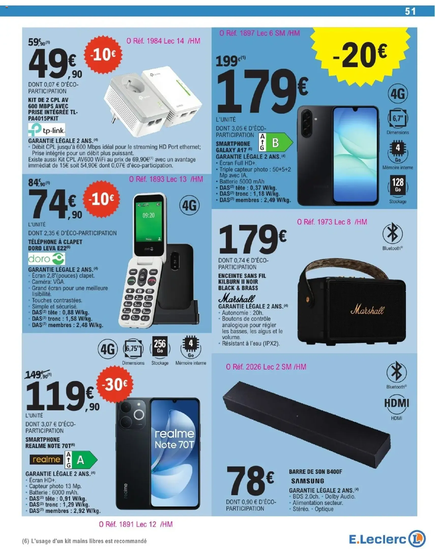 E.Leclerc catalogue de la semaine 22 - brochure valable à partir du 26/05/2026, page 51 sur 66