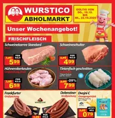 Wurstico Abholmarkt Flugblatt - Prospekt Vorschau gültig ab 16.10.2025