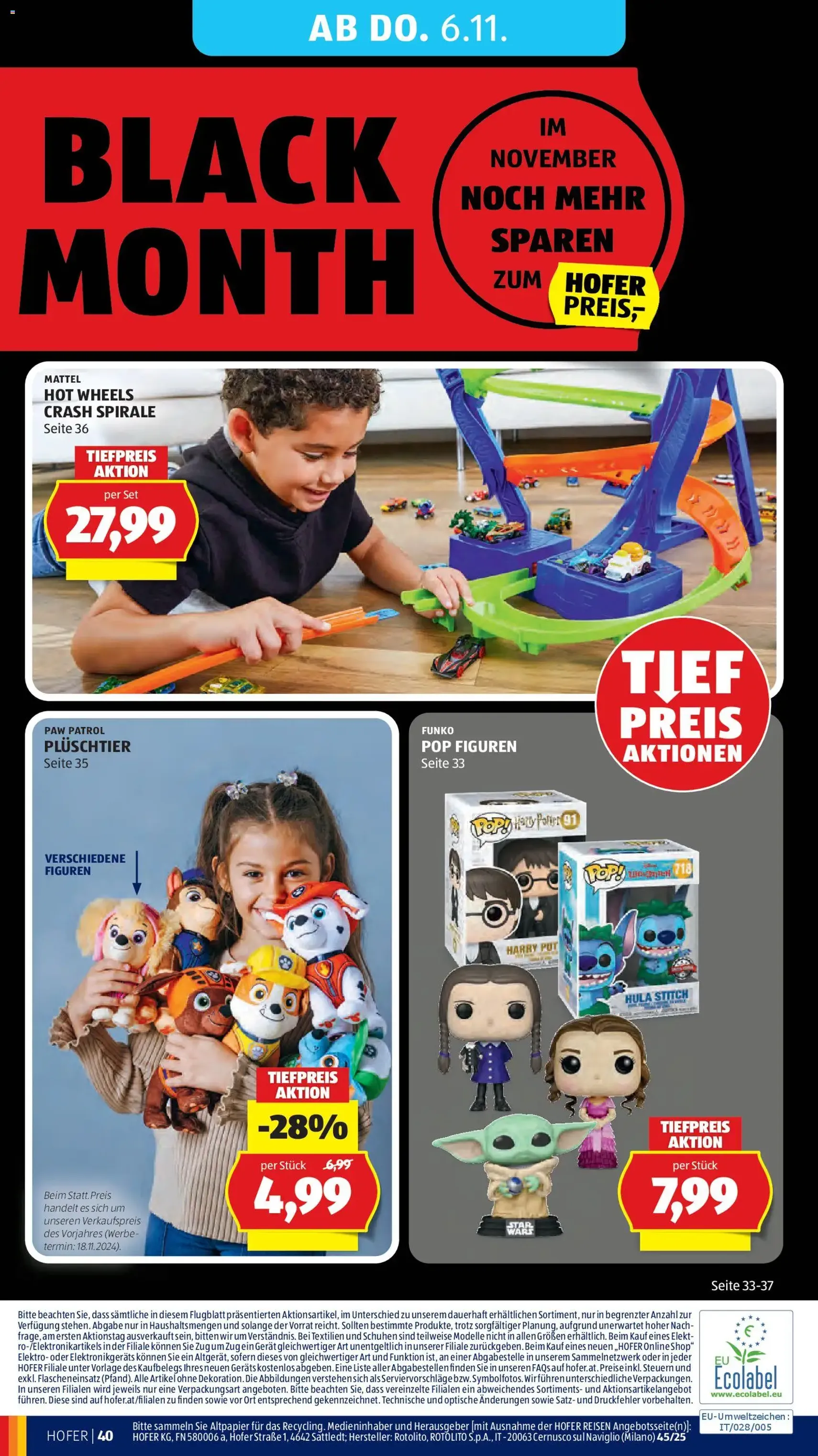 Hofer AT Akciós újság - 2025.10.31. érvényes szórólap 44 oldal 45 oldalból