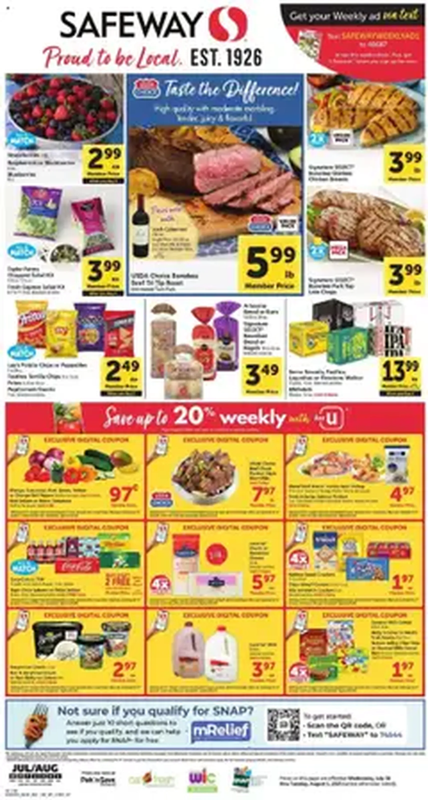 Safeway Weekly Ad - valid flyer from 07/30/2025, page 1 of 1