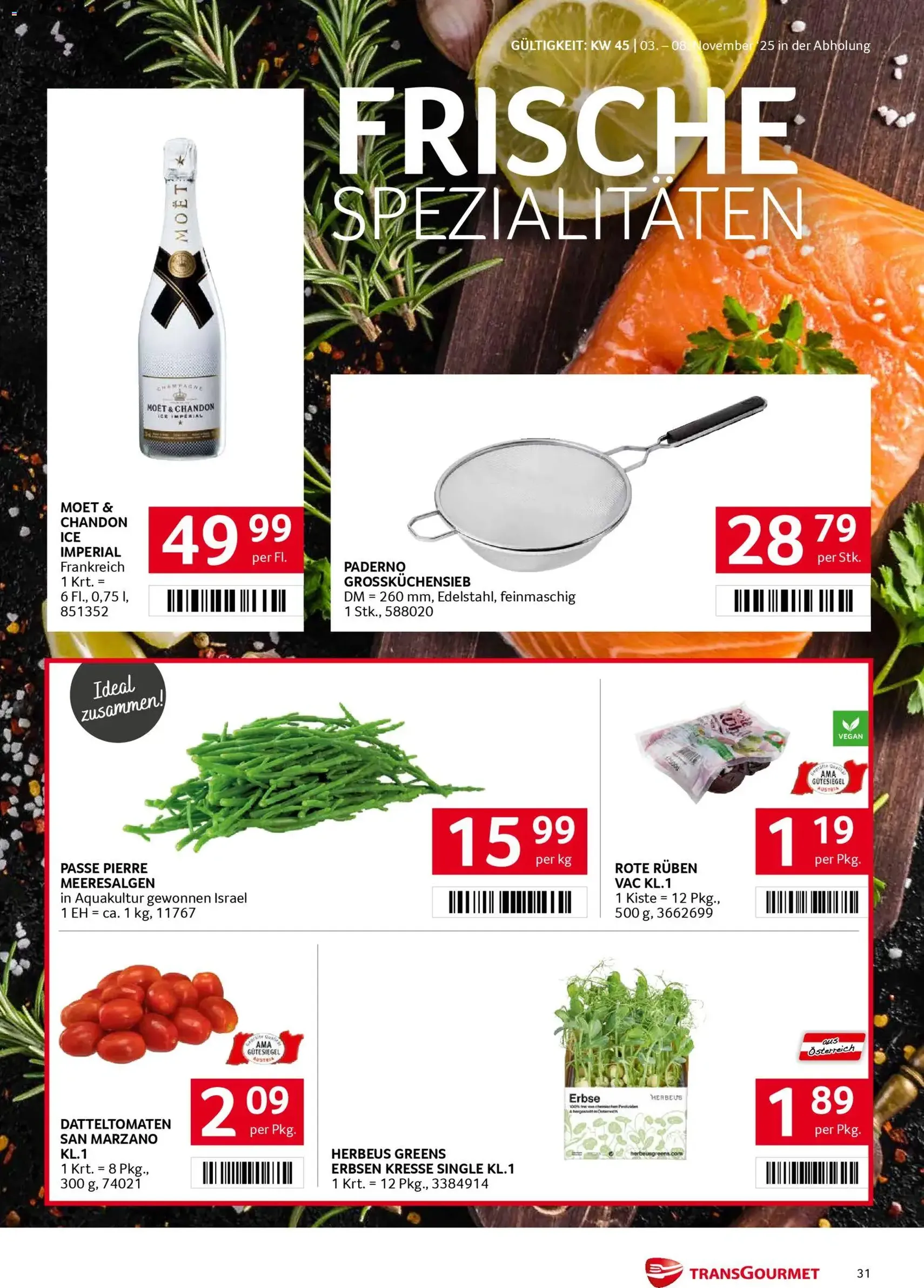 Transgourmet Flugblatt - Gültiger Prospekt ab 03.11.2025, Seite 31 von insgesamt 36
