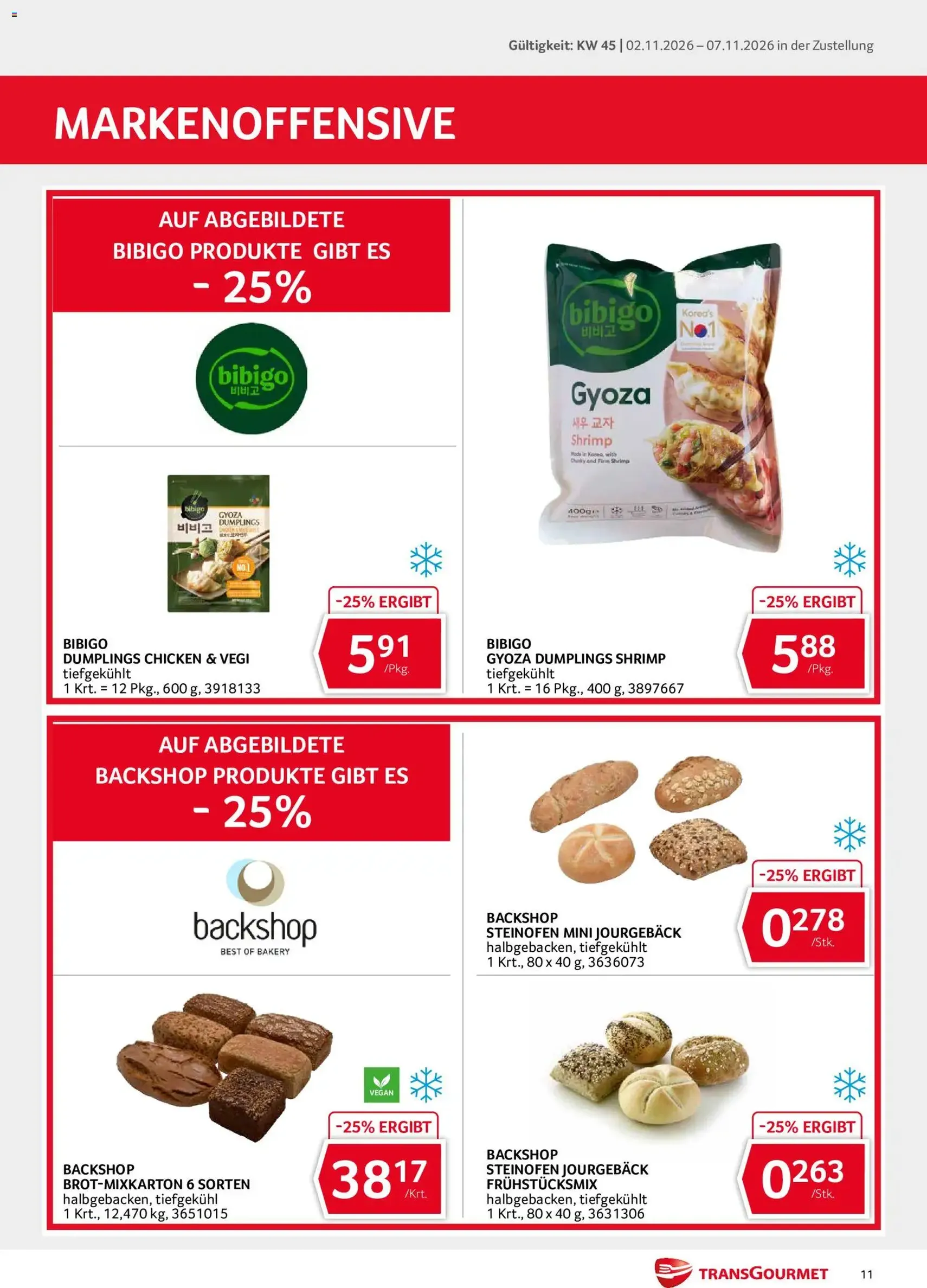 Transgourmet Flugblatt - Gültiger Prospekt ab 02.11.2026, Seite 11 von insgesamt 36