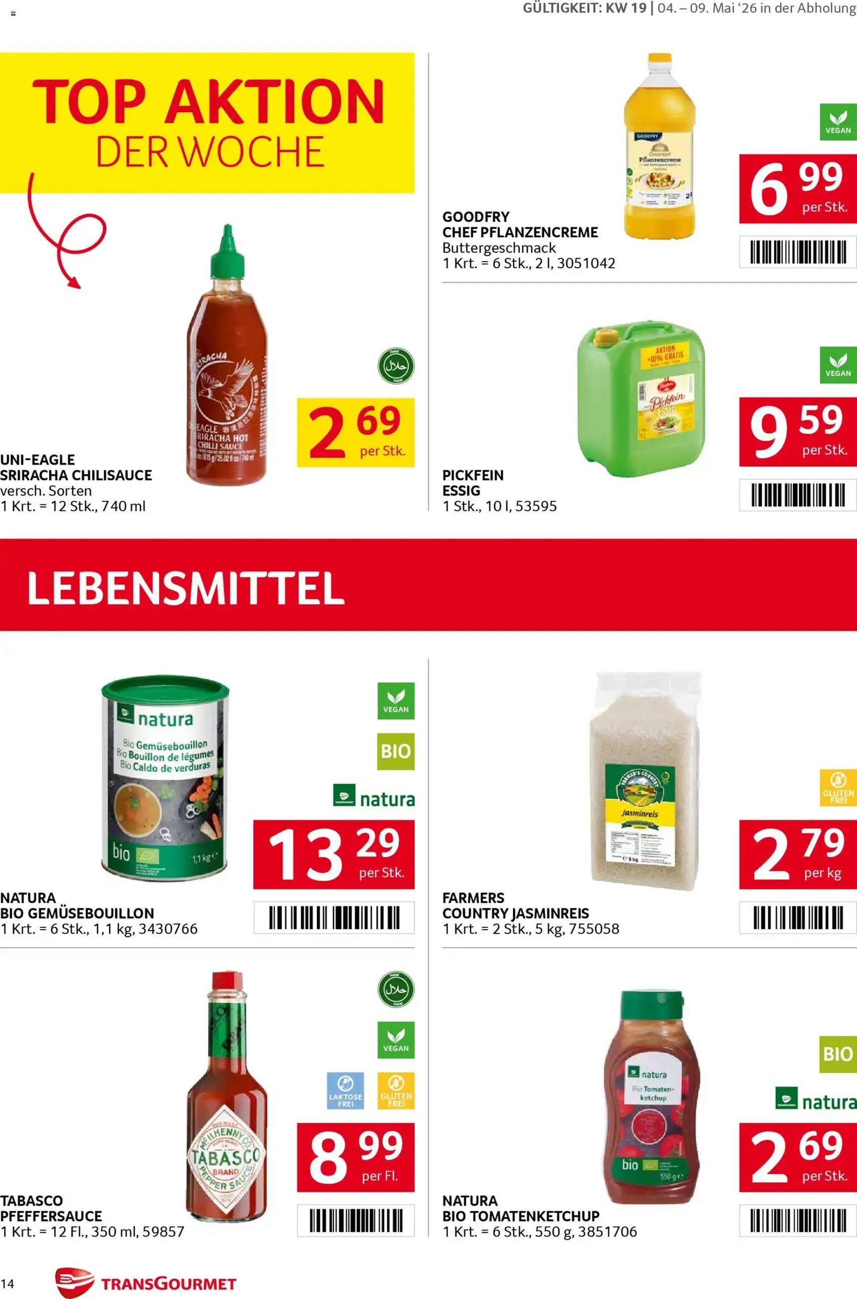 Transgourmet Flugblatt - Gültiger Prospekt ab 04.05.2026, Seite 14 von insgesamt 32
