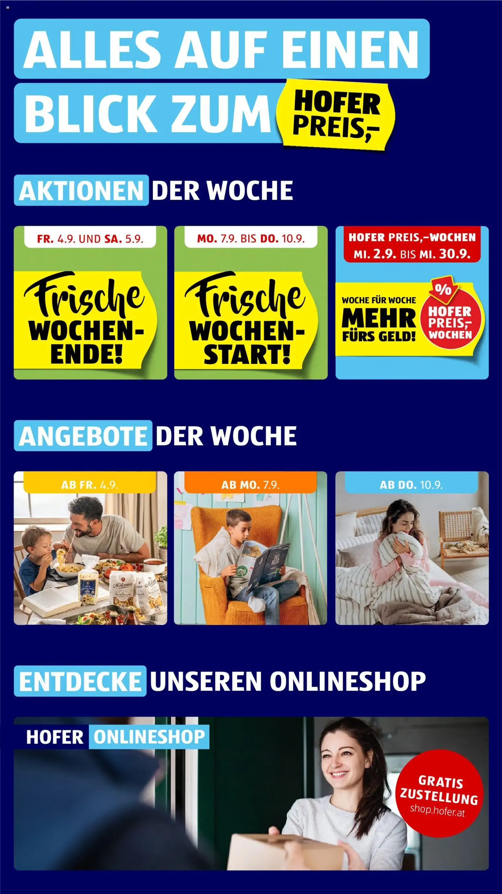 Hofer Flugblatt - Gültiger Prospekt ab 04.09.2026, Seite 2 von insgesamt 44