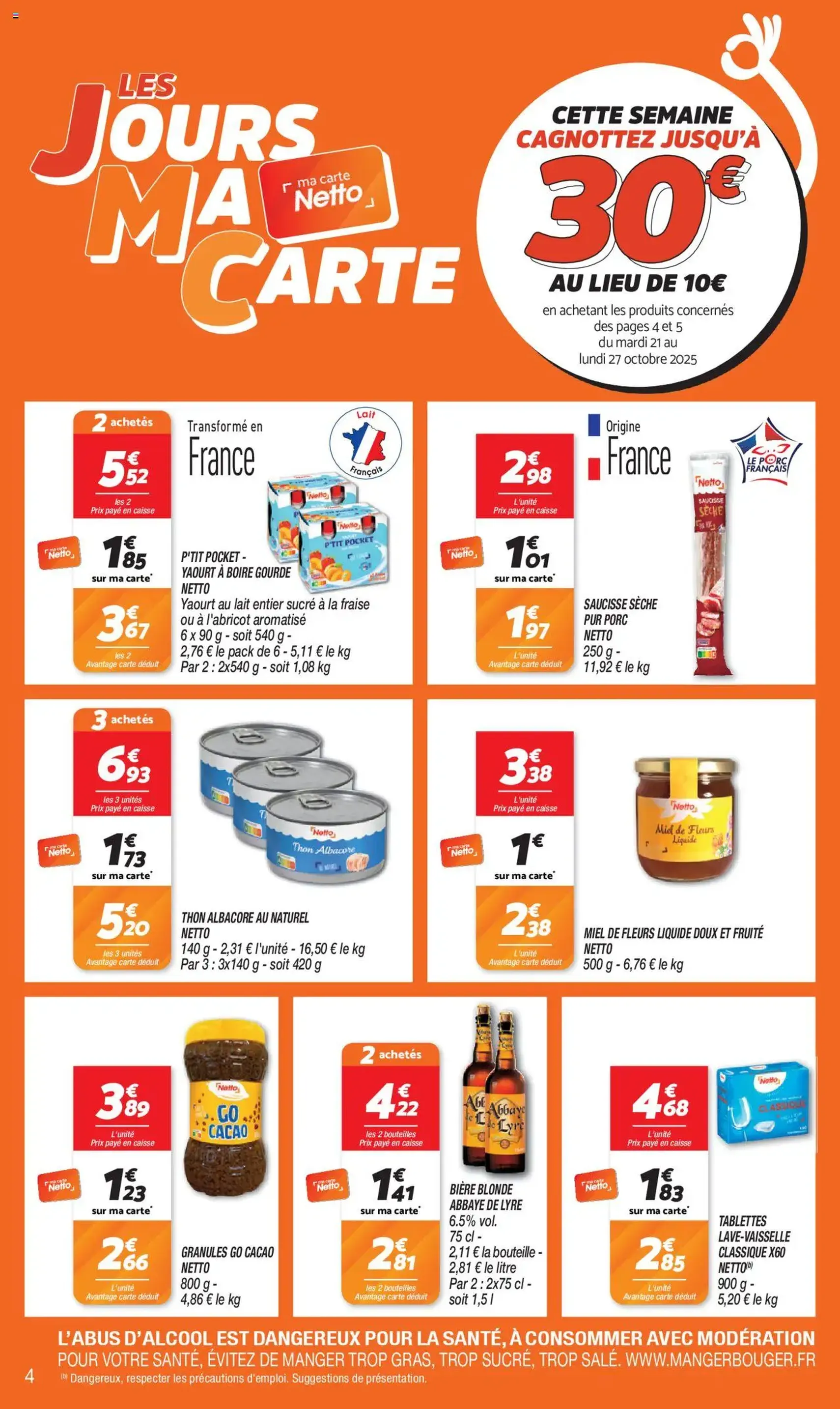 Netto catalogue - brochure valable à partir du 21/10/2025, page 4 sur 16 Netto catalogue - brochure valable à partir du 21/10/2025, page 4 sur 16