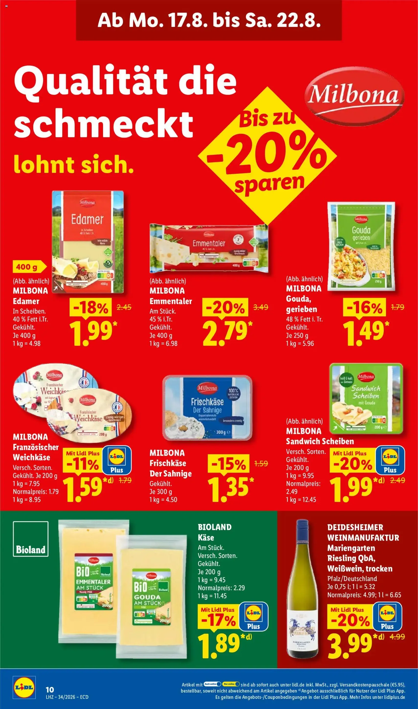 Lidl Prospekt - Gültiger Prospekt ab 17.08.2026, Seite 20 von insgesamt 72