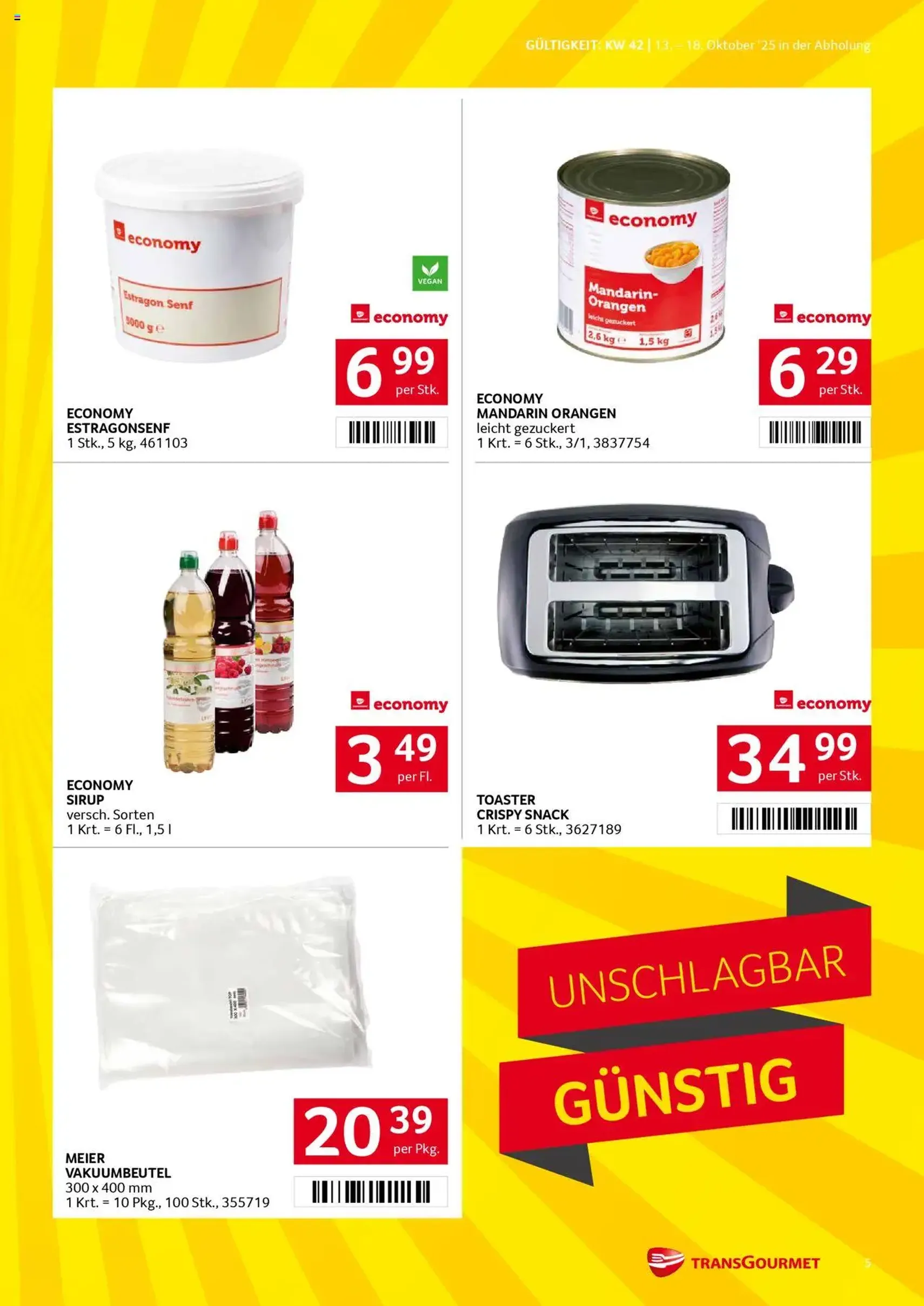 Transgourmet Flugblatt - Gültiger Prospekt ab 13.10.2025, Seite 5 von insgesamt 28
