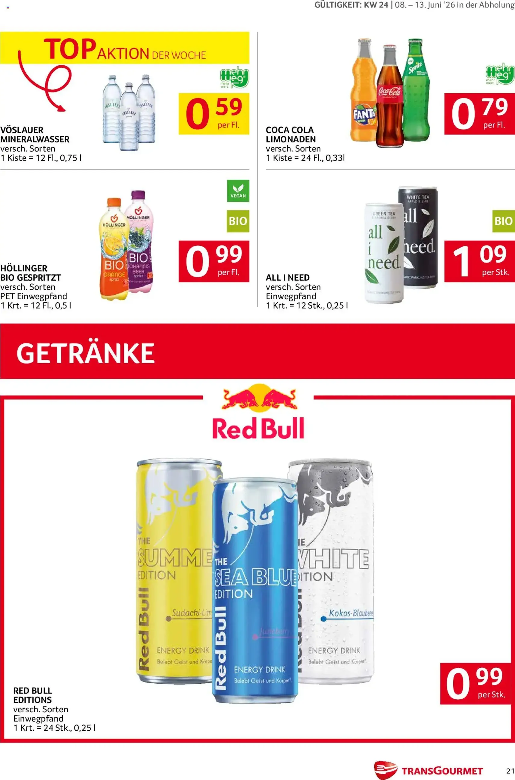 Transgourmet Flugblatt - Gültiger Prospekt ab 08.06.2026, Seite 21 von insgesamt 36