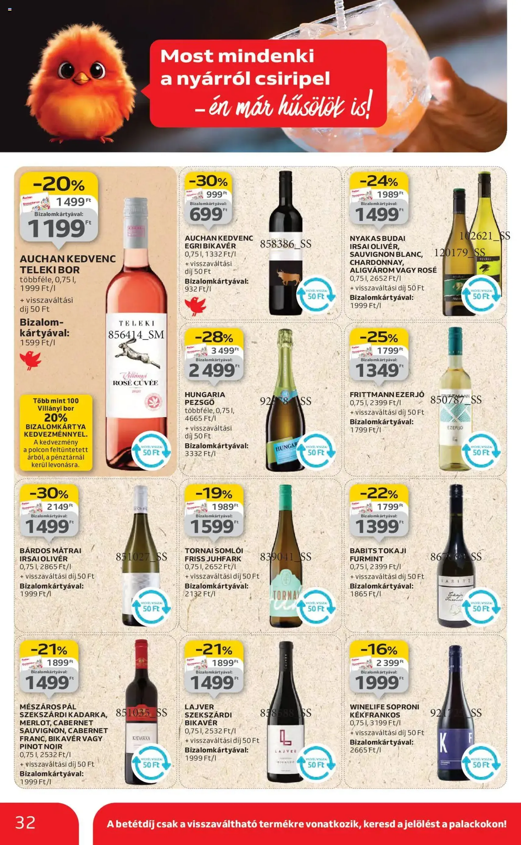 Auchan Akciós újság - 2025.08.14. érvényes szórólap 32 oldal 54 oldalból Auchan Akciós újság - 2025.08.14. érvényes szórólap 32 oldal 54 oldalból