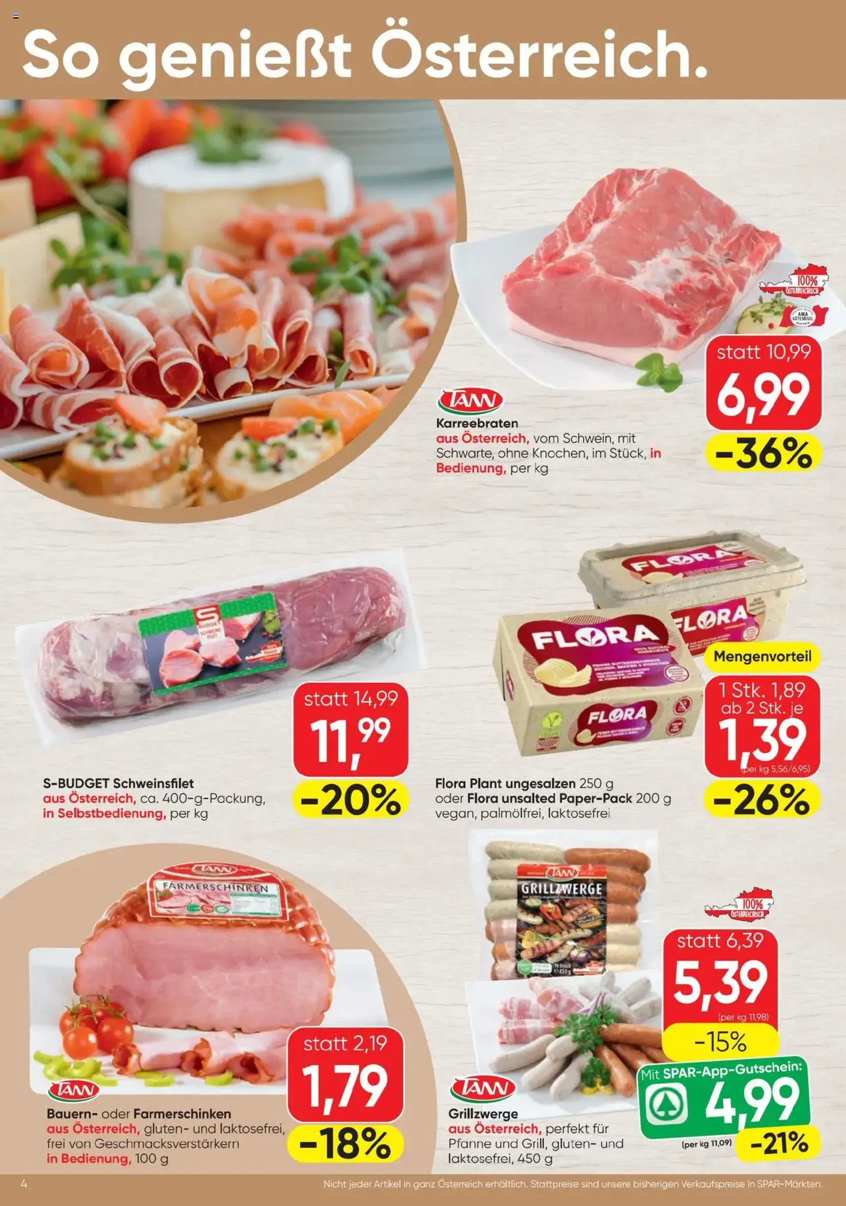 Spar Flugblatt - Gültiger Prospekt ab 21.08.2025, Seite 4 von insgesamt 16 Spar Flugblatt - Gültiger Prospekt ab 21.08.2025, Seite 4 von insgesamt 16