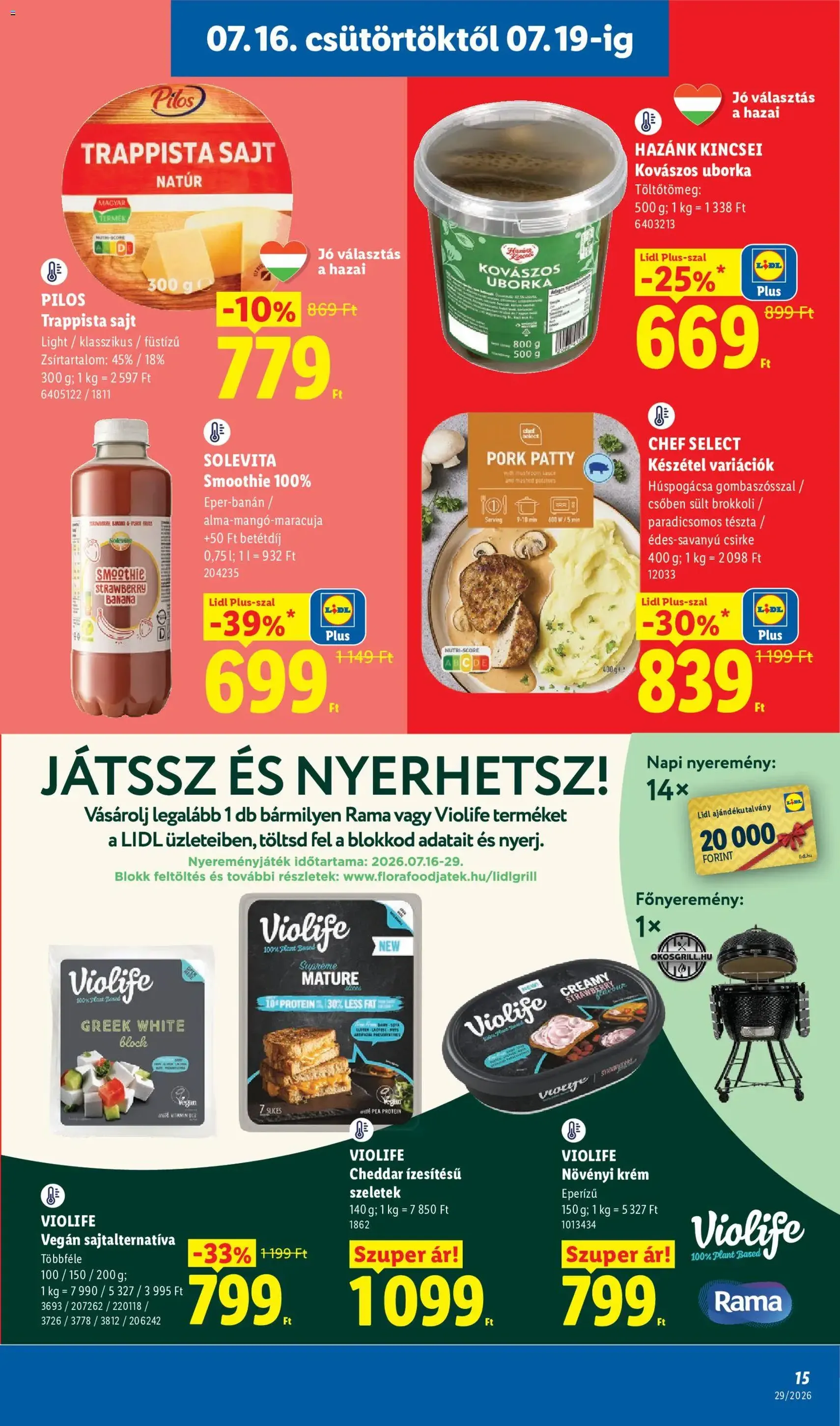 Lidl akciós újság - 2026.07.16. érvényes szórólap 15 oldal 88 oldalból