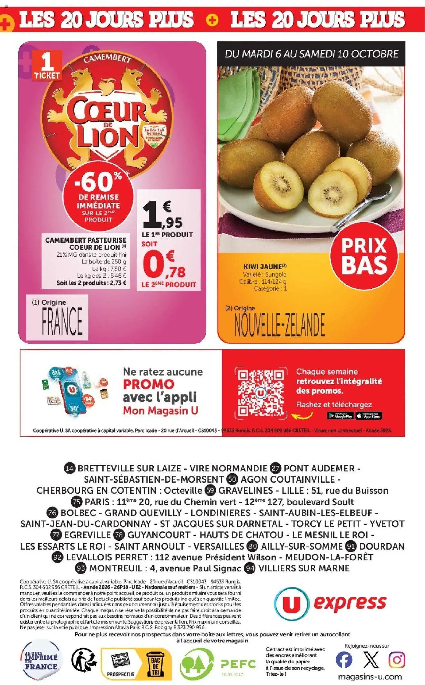 U Express catalogue - brochure valable à partir du 06/10/2026, page 20 sur 20