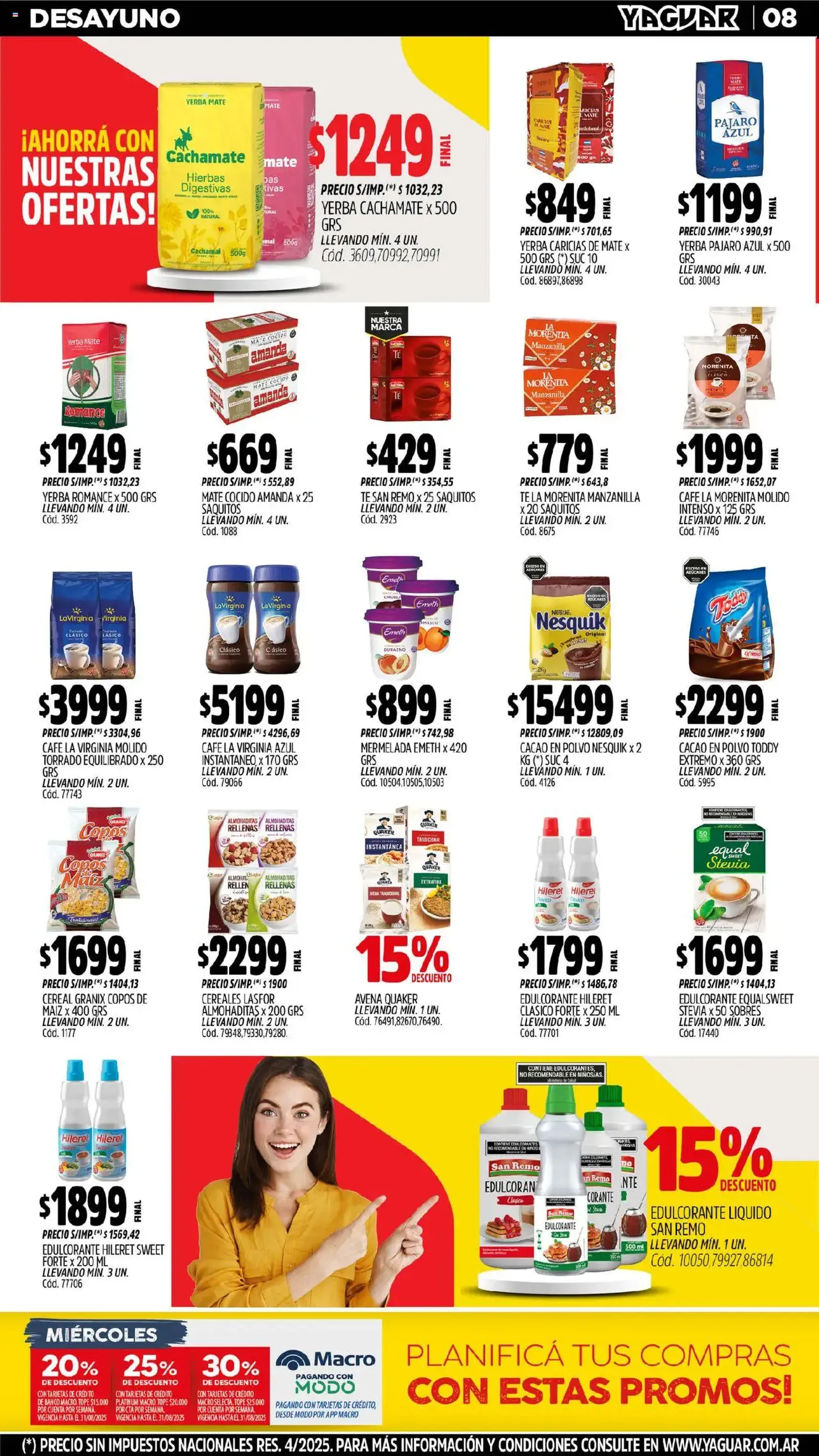 Yaguar catálogo - folleto válido desde 25/08/2025 página 8 de 33 Yaguar catálogo - folleto válido desde 25/08/2025 página 8 de 33