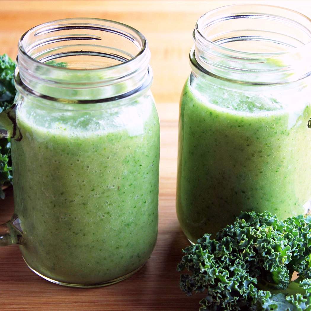 Frullato verde con cavolo riccio