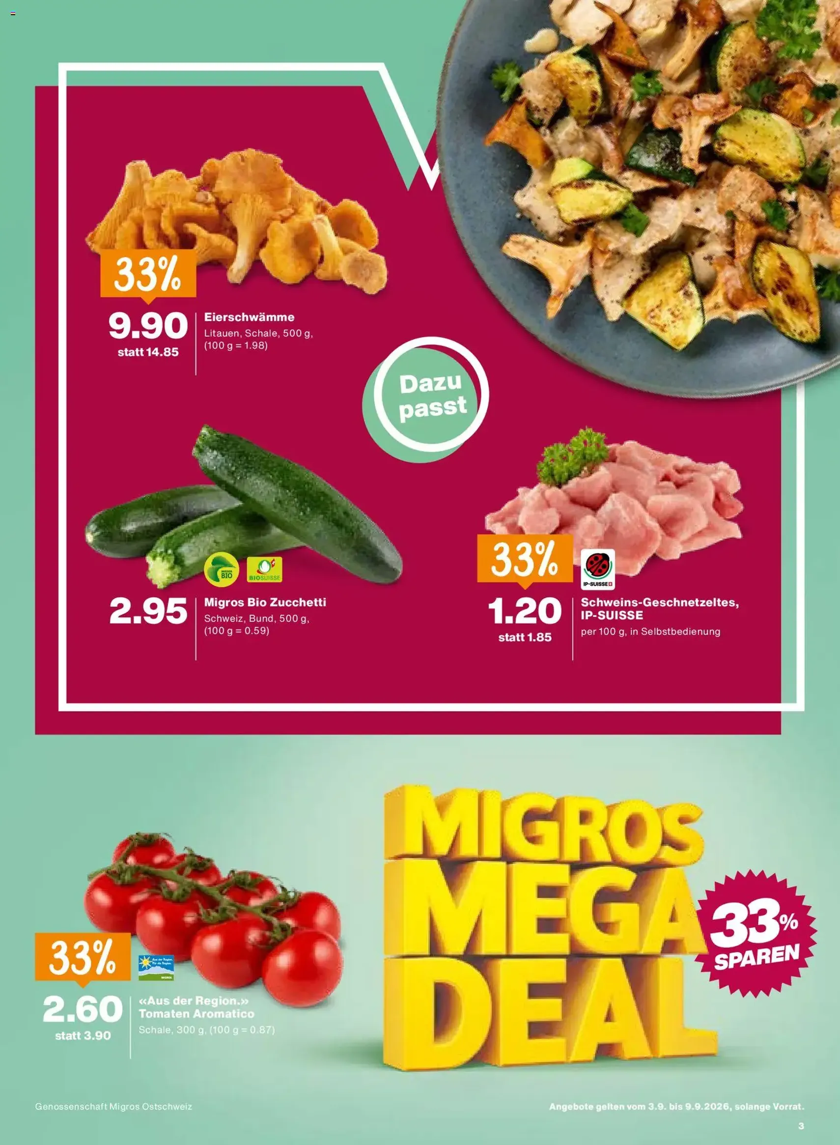 Migros aktionen - Gültiger Prospekt ab 03.09.2026, Seite 3 von insgesamt 20